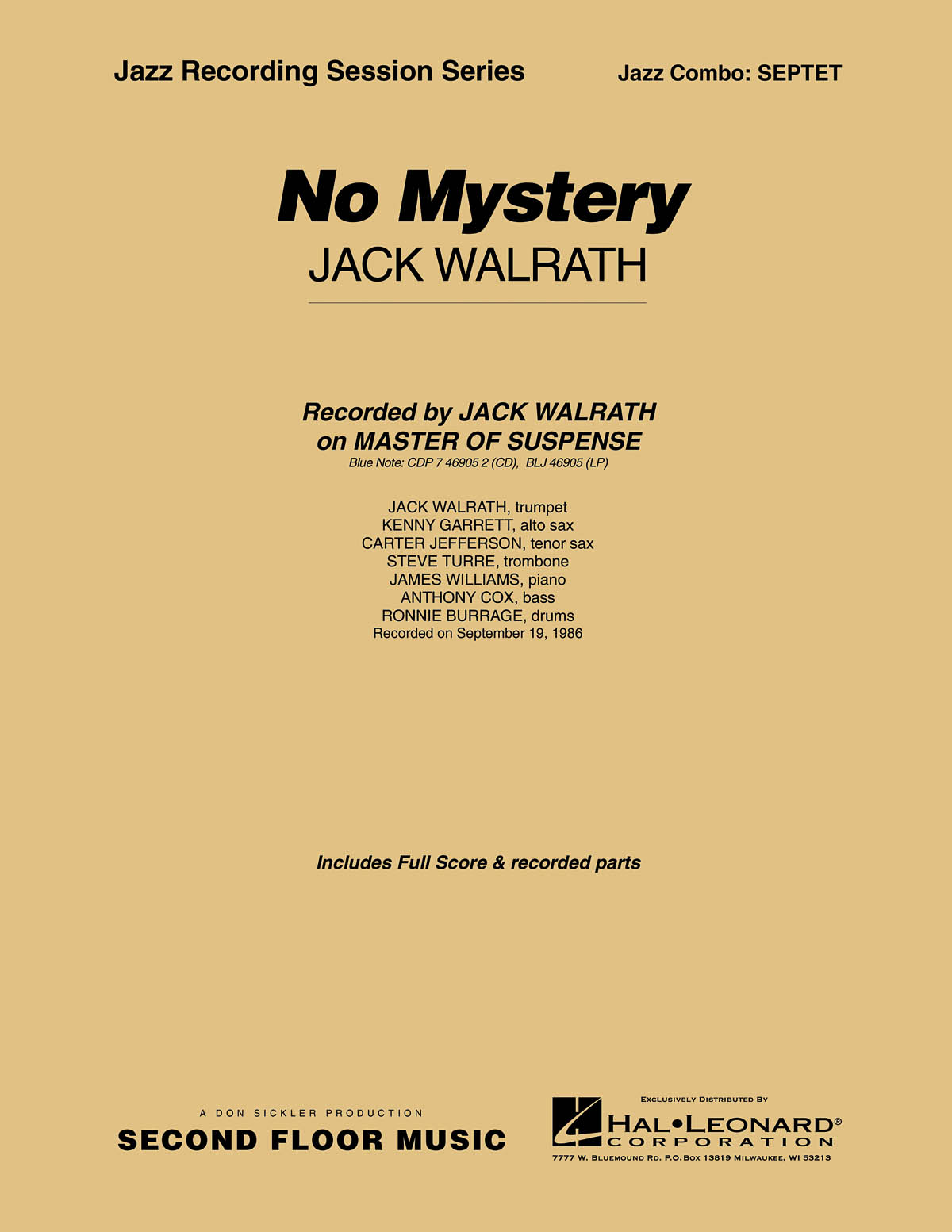 Jack Walrath: No Mystery: Jazz Ensemble: Score