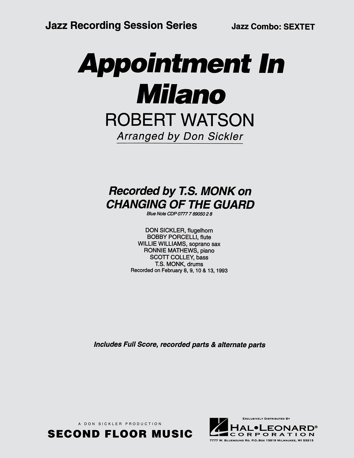 Robert Watson: Appointment in Milano Sextet: Horn Ensemble: Score