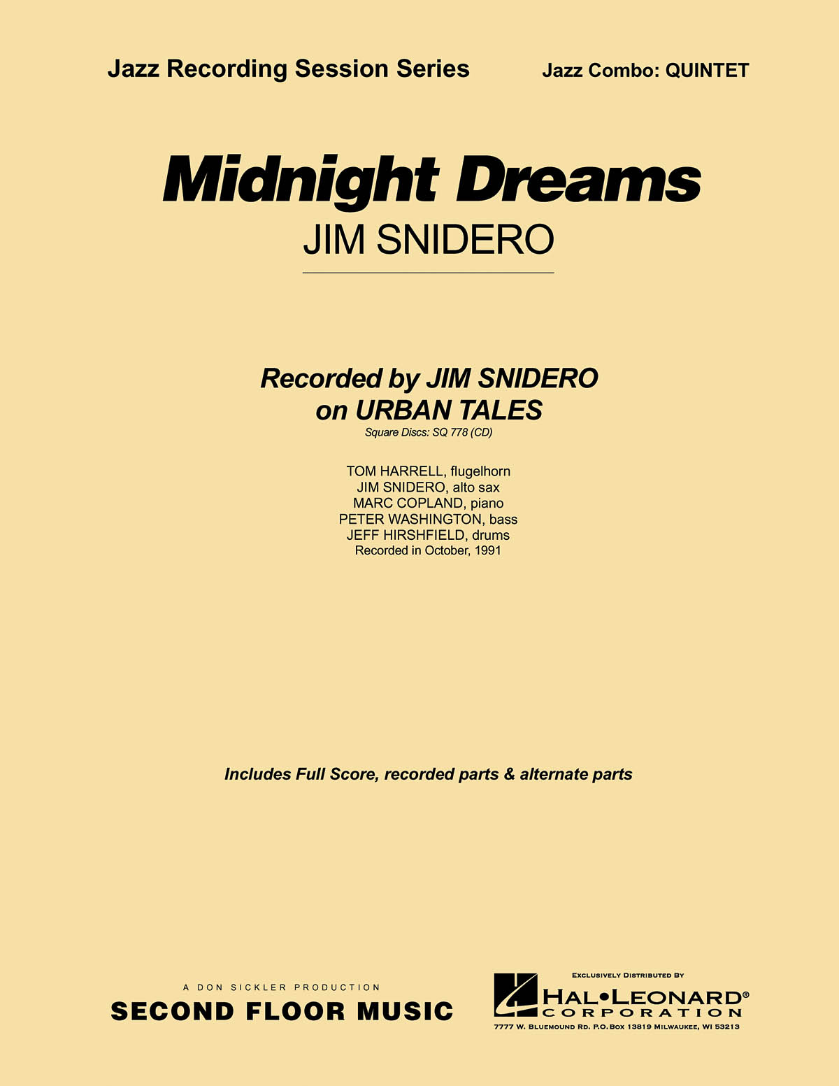 Jim Snidero: Midnight Dreams: Jazz Ensemble: Score