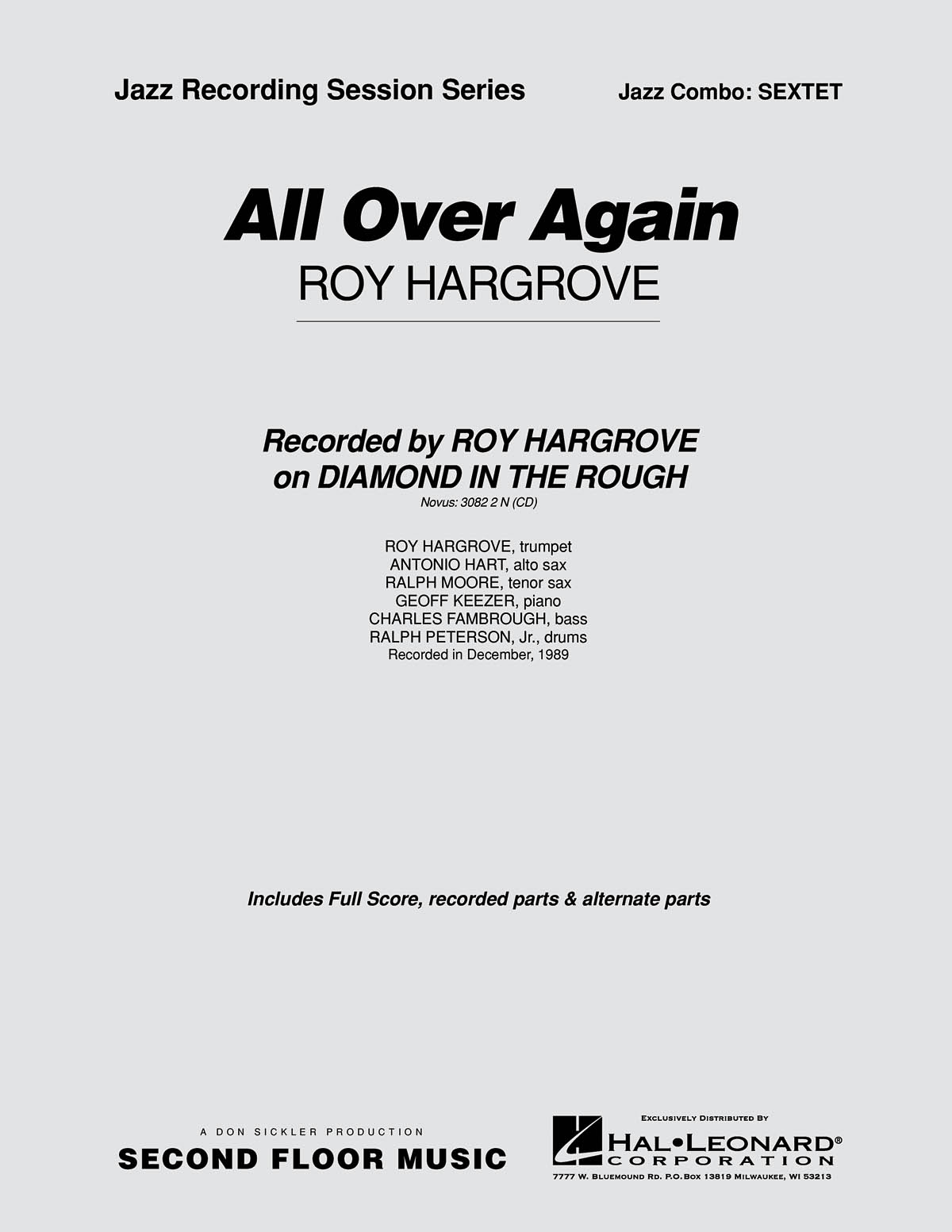 Roy Hargrove: All Over Again: Jazz Ensemble: Score