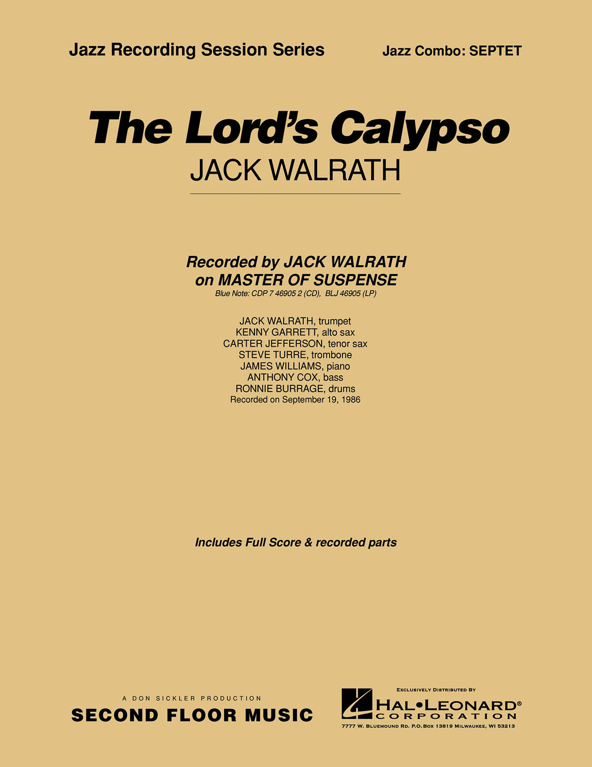 Jack Walrath: The Lord's Calypso: Jazz Ensemble: Score