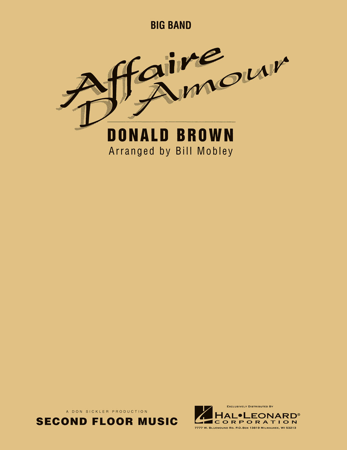 Donald Brown: Affaire D' Amour: Jazz Ensemble: Score