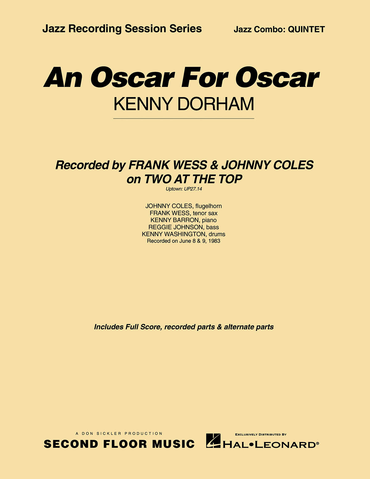 Kenny Dorham: An Oscar for Oscar: Jazz Ensemble: Score & Parts