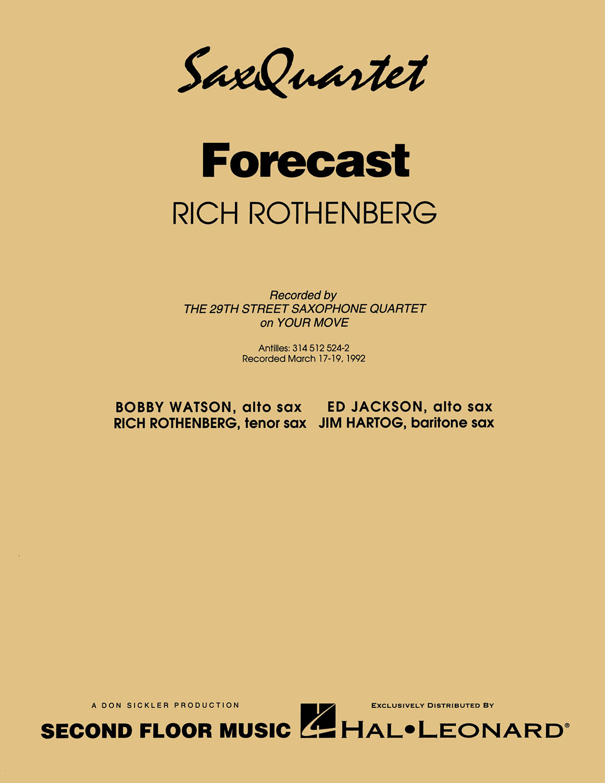 Forecast: Saxophone Ensemble: Score & Parts