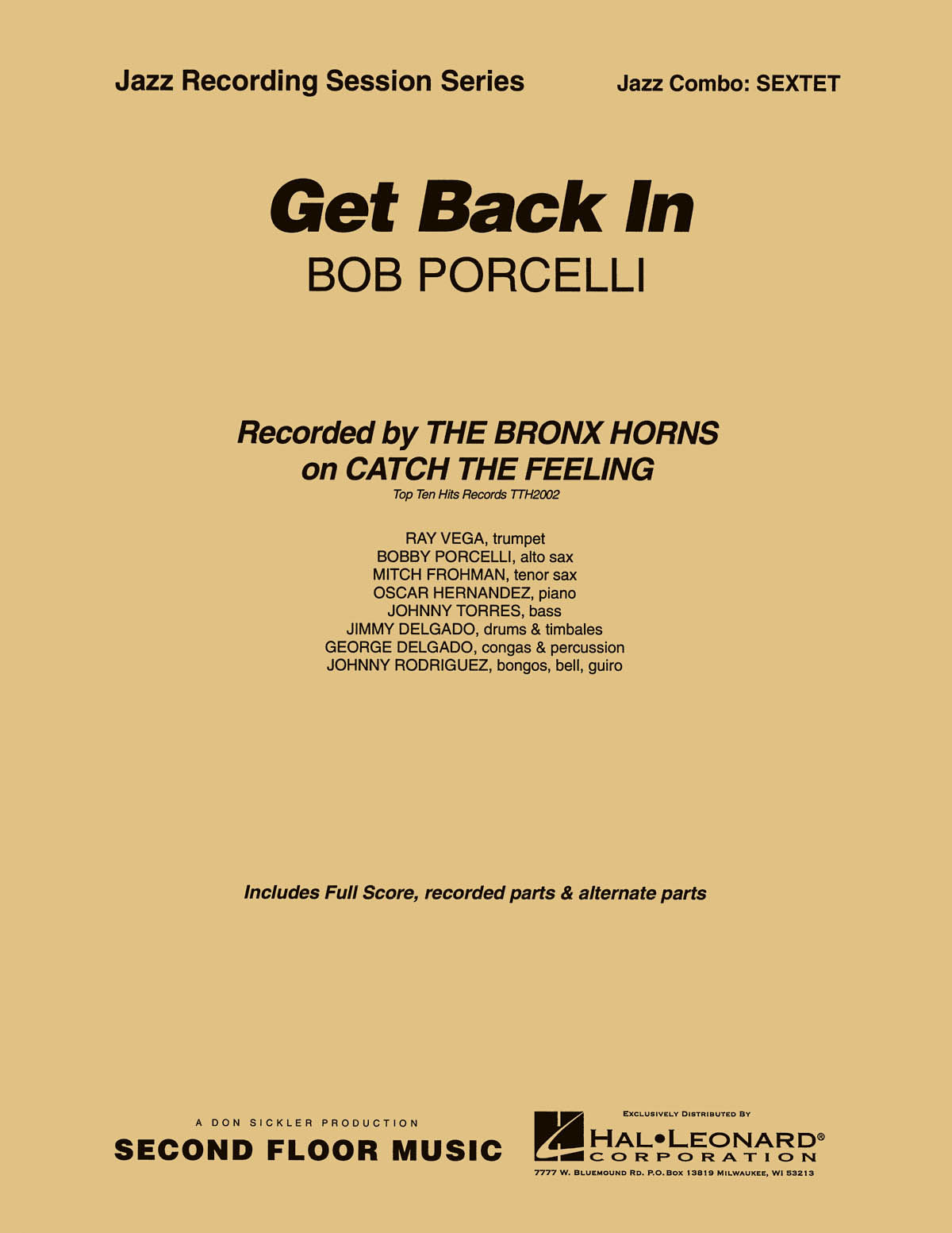 Bob Porcelli: Get Back In: Jazz Ensemble: Score & Parts