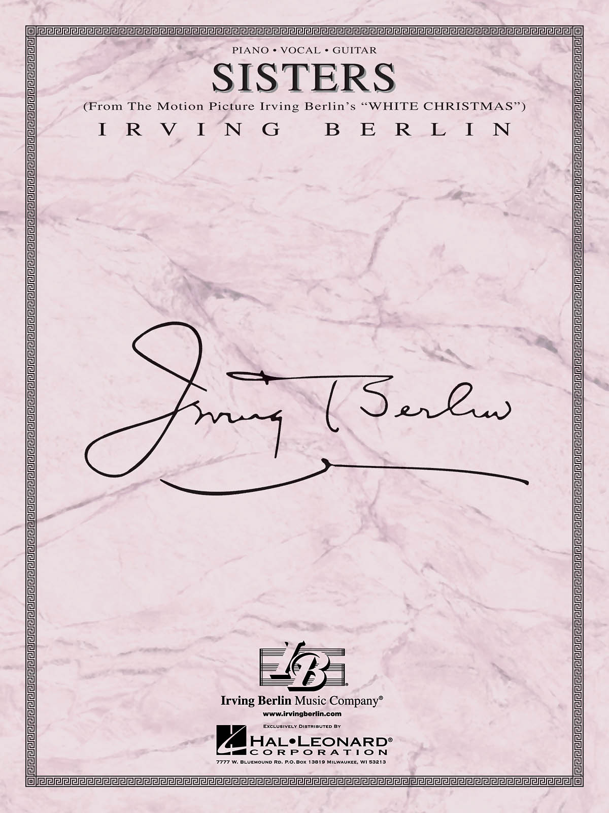 Irving Berlin: Sisters: Vocal and Piano: Single Sheet