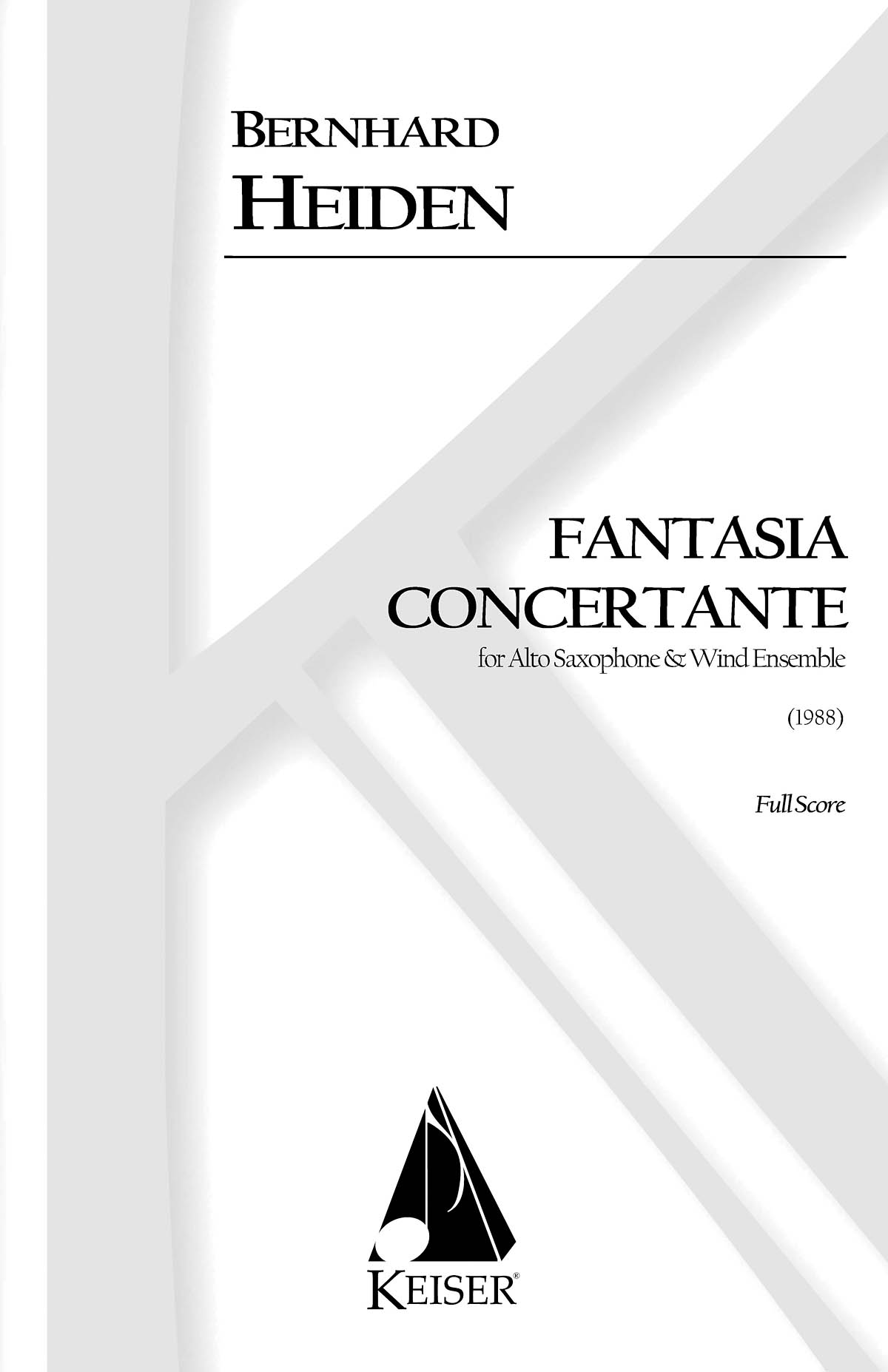 Bernhard Heiden: Fantasia Concertante: Concert Band and Solo: Score
