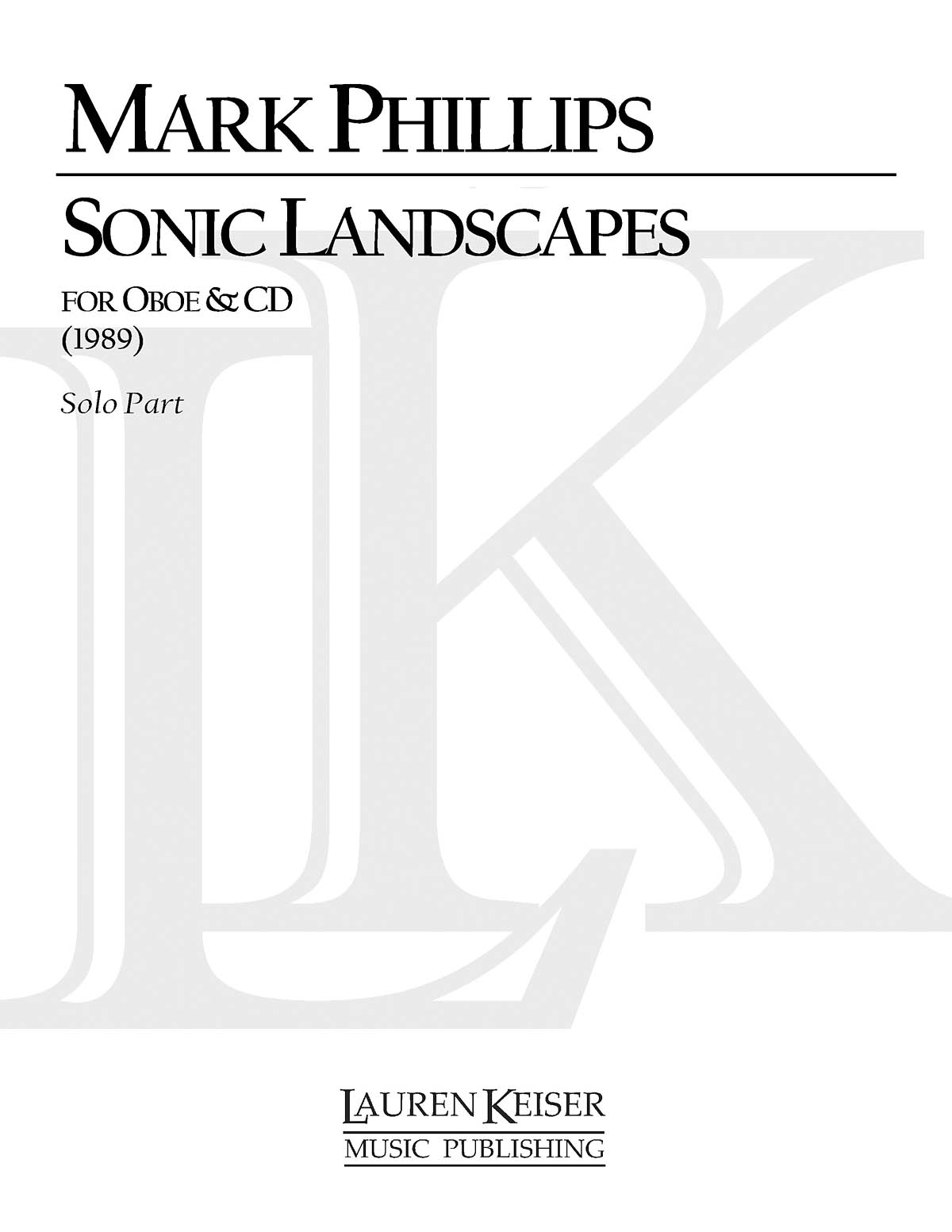Mark Phillips: Sonic Landscapes: Oboe Solo: Instrumental Album