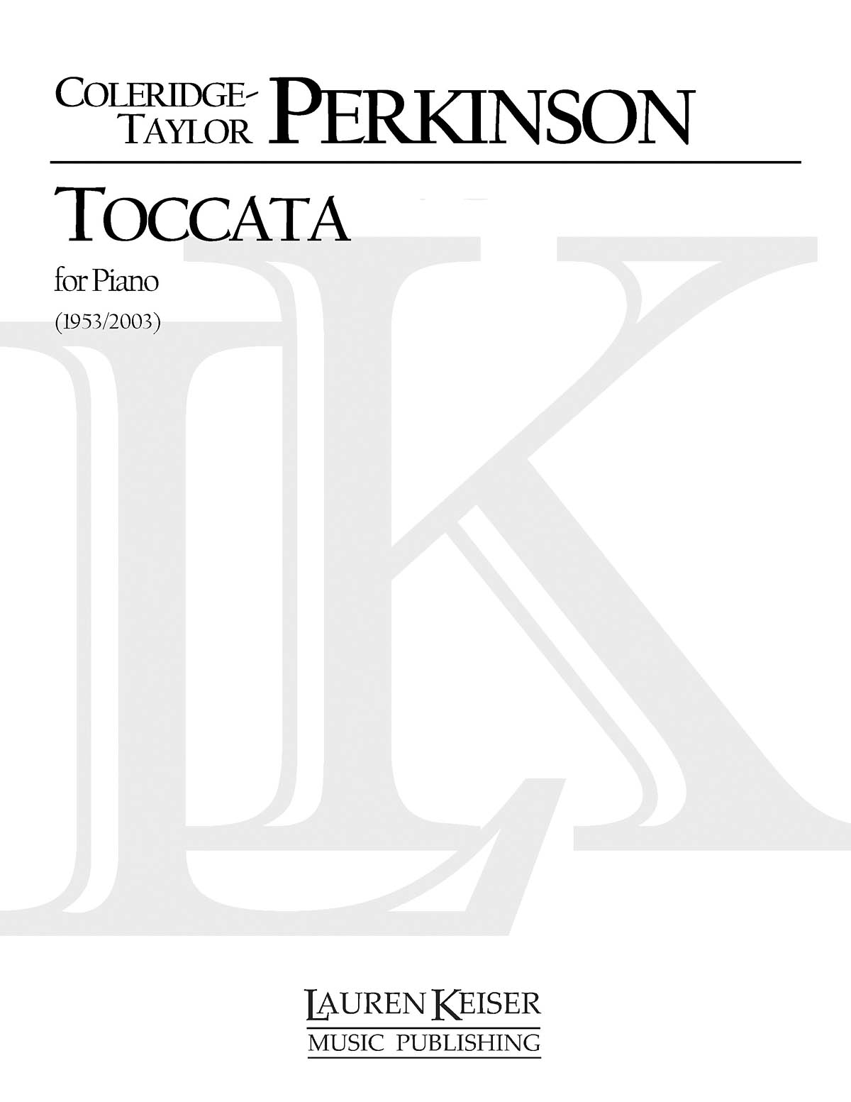 Coleridge-Taylor Perkinson: Toccata: Piano: Instrumental Album