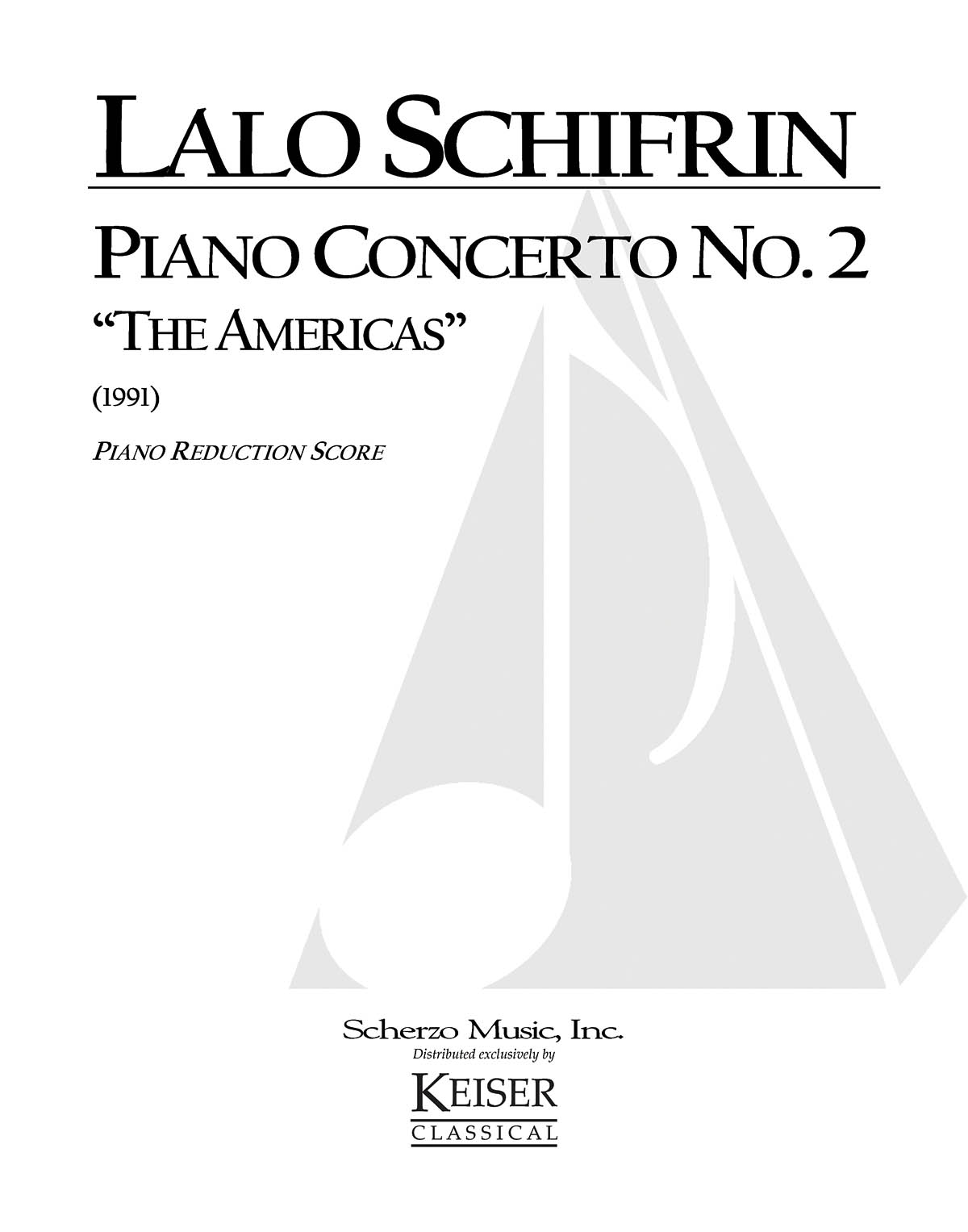 Lalo Schifrin: Piano Concerto No. 2: The Americas: Piano Duet: Instrumental