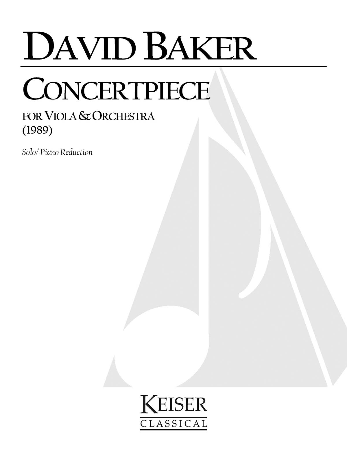 David Baker: Concertpiece: Viola and Accomp.: Instrumental Album