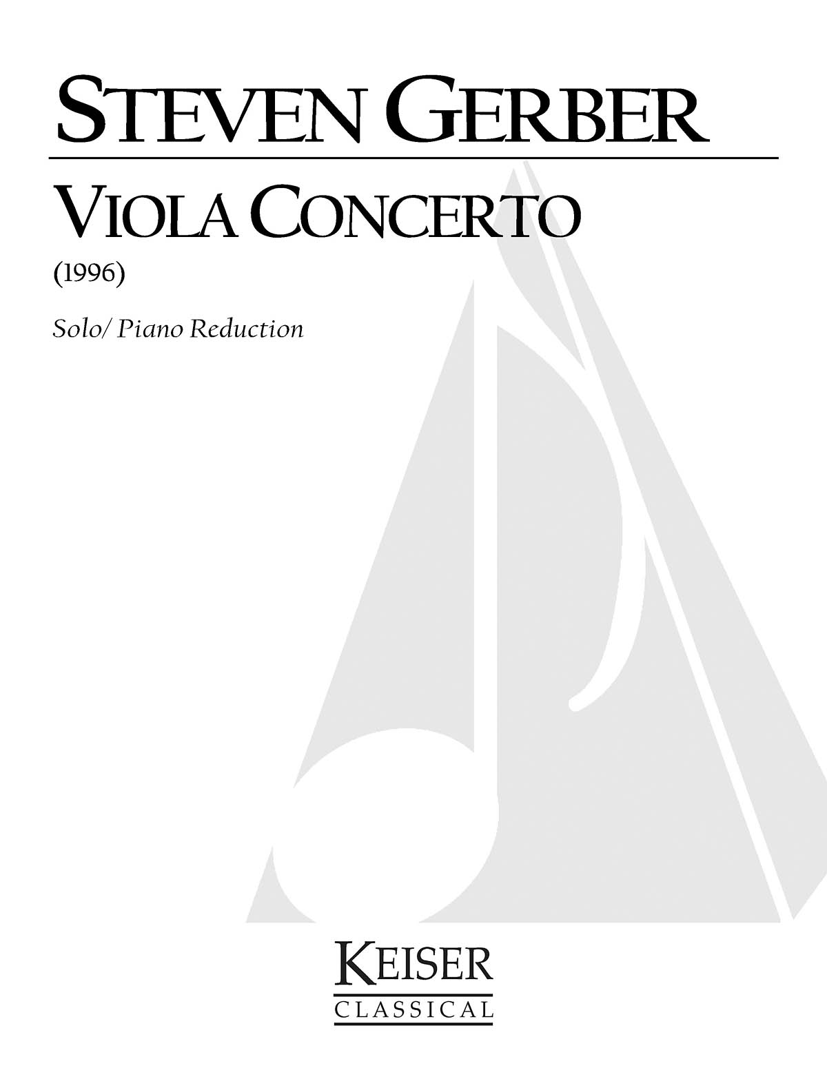 Steven R. Gerber: Viola Concerto: Viola and Accomp.: Instrumental Album