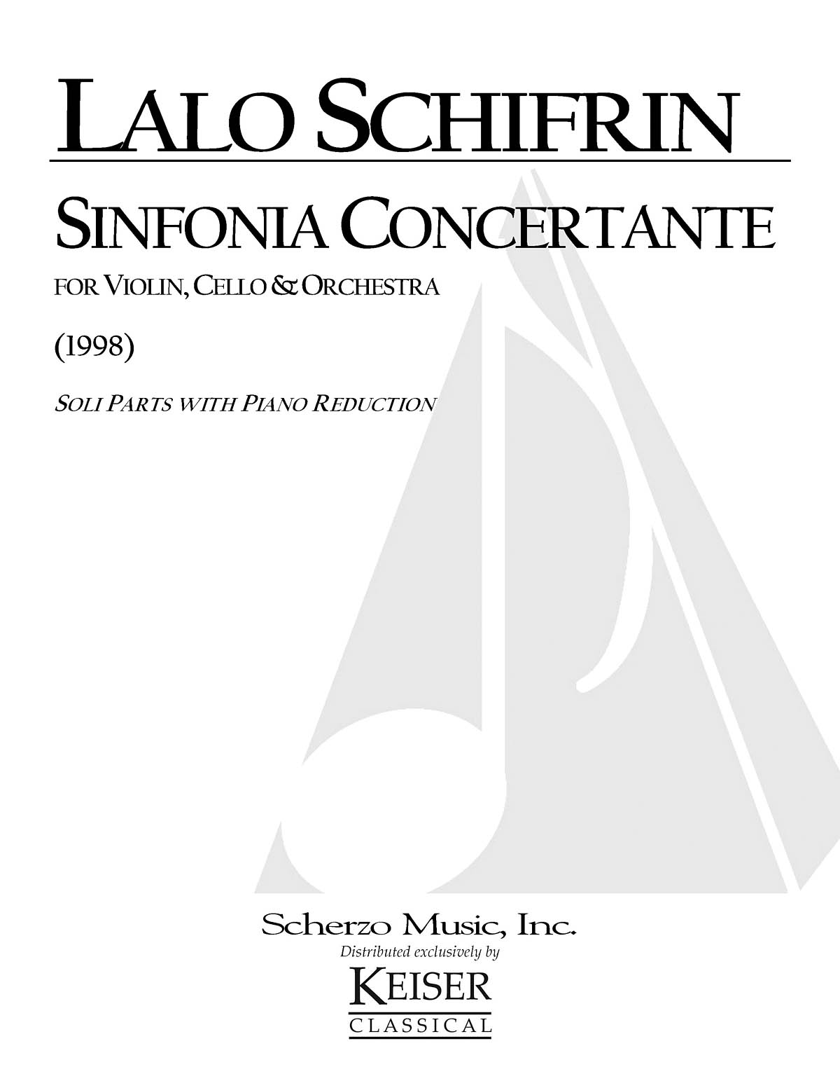 Lalo Schifrin: Sinfonia Concertante: Cello and Accomp.: Instrumental Album