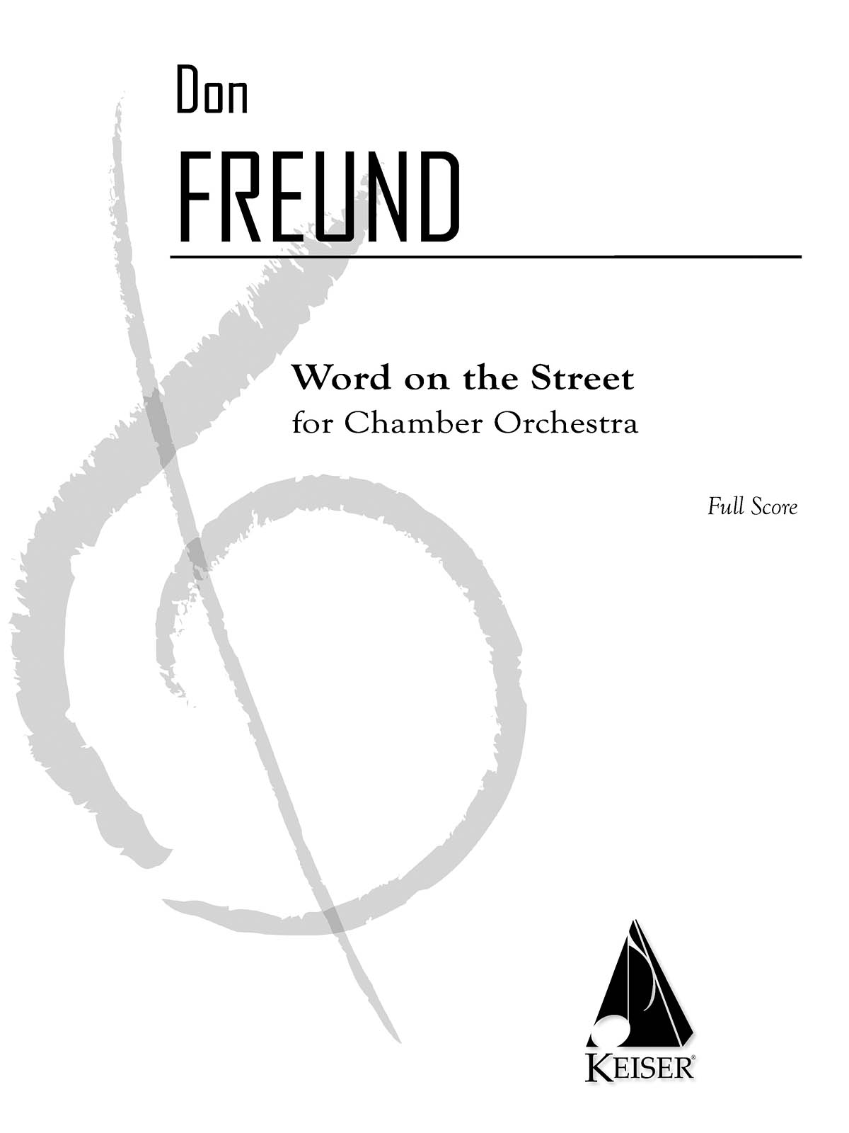Don Freund: Word on the Street: Orchestra: Score