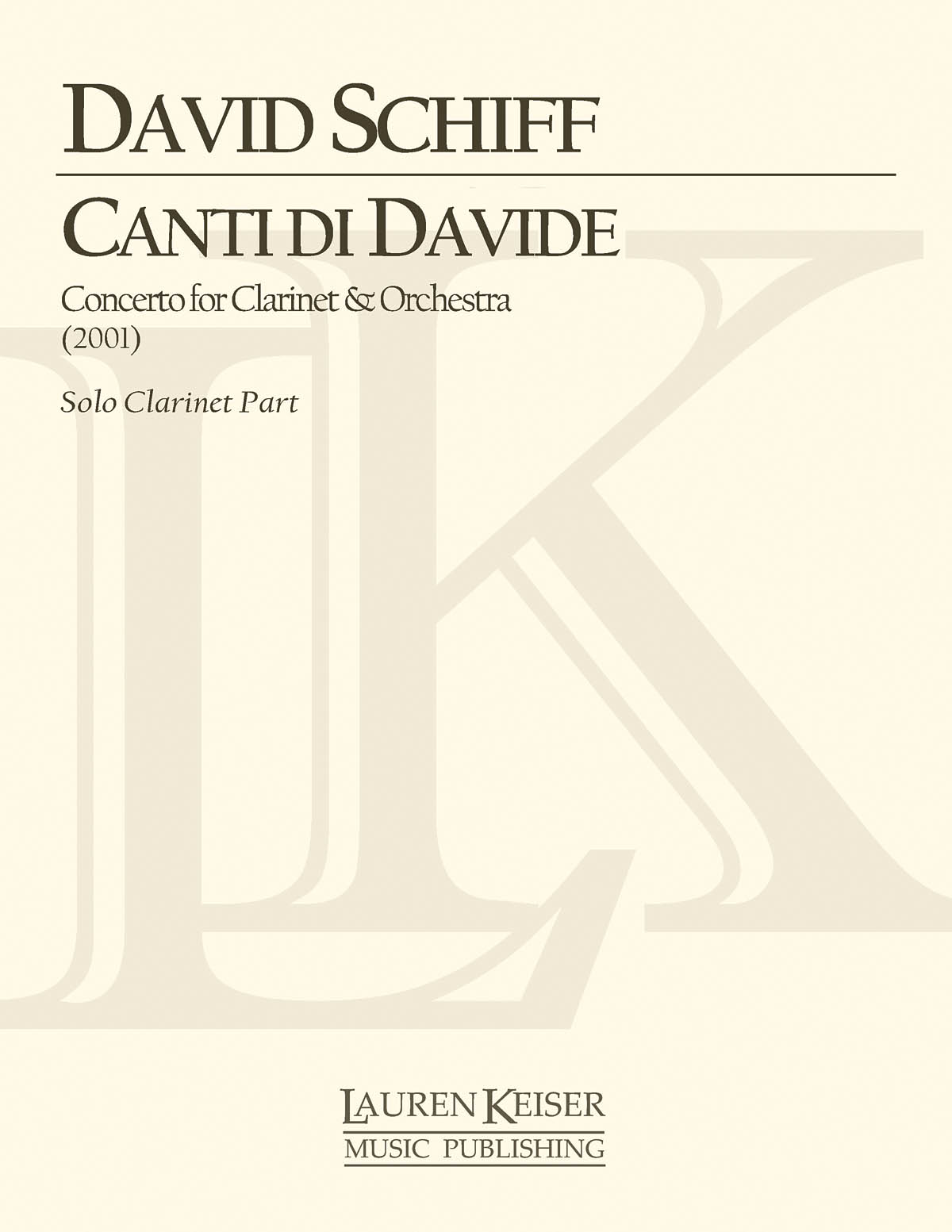Canti Di Davide: Orchestra and Solo: Part