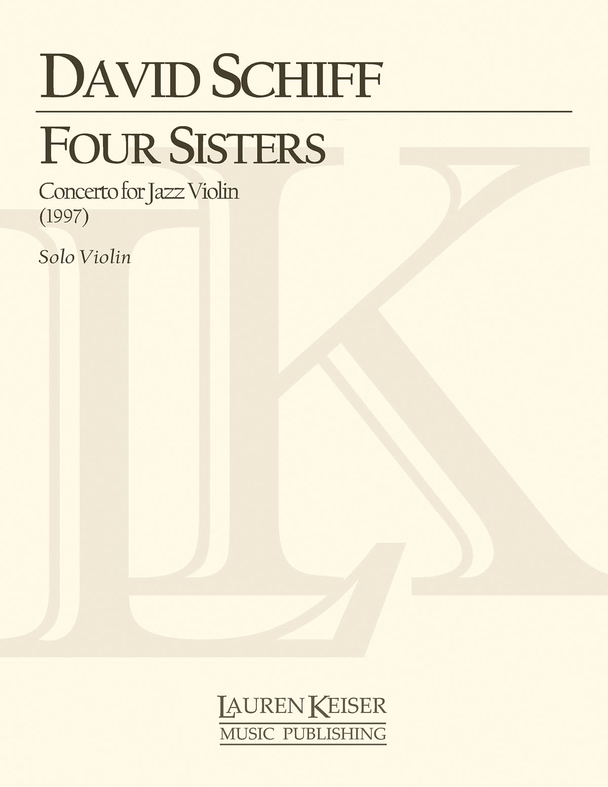 Four Sisters: Concerto for Jazz Violin: Orchestra and Solo: Part