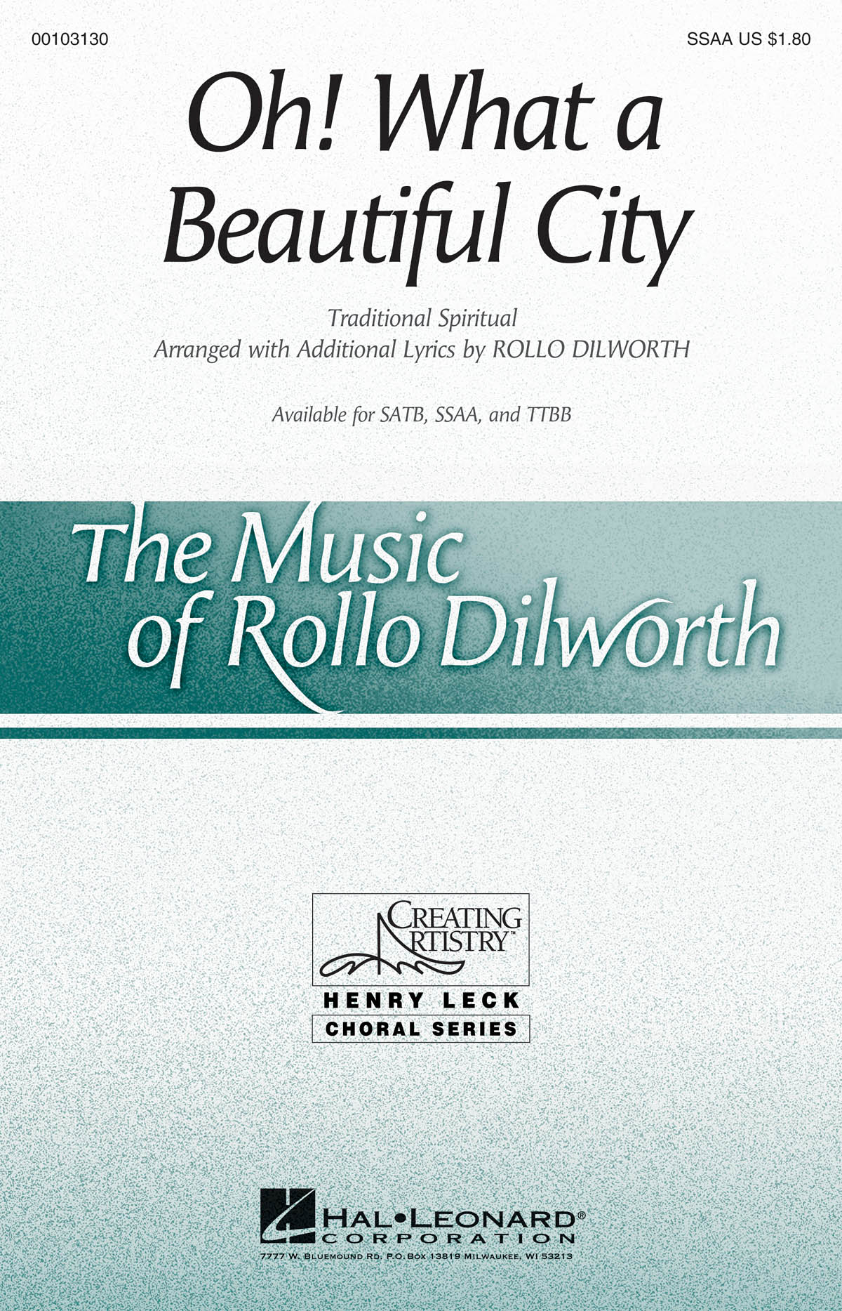 Oh! What a Beautiful City: Upper Voices a Cappella: Vocal Score