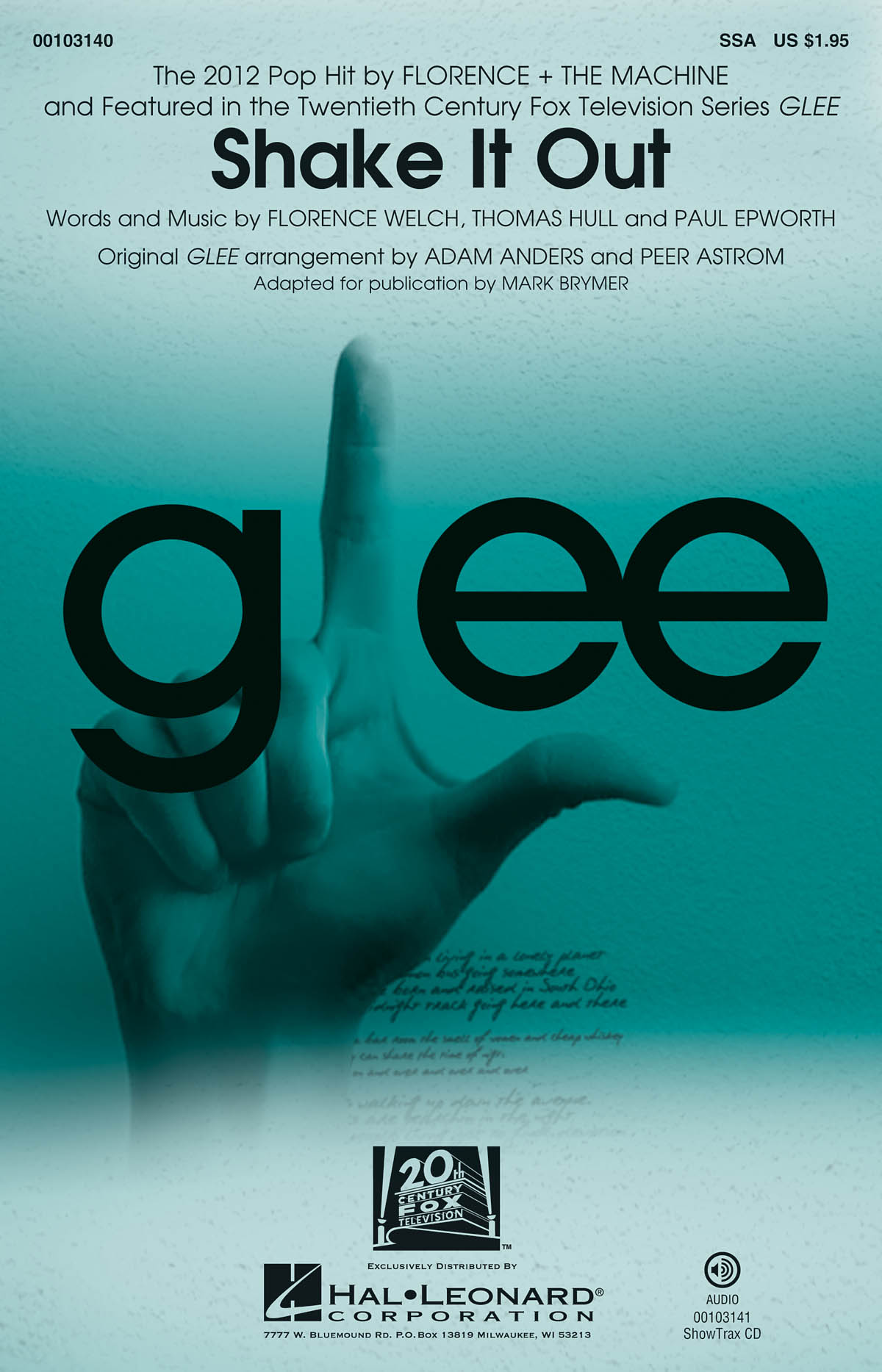 Florence and the Machine Glee Cast: Shake It Out: Upper Voices a Cappella: Vocal