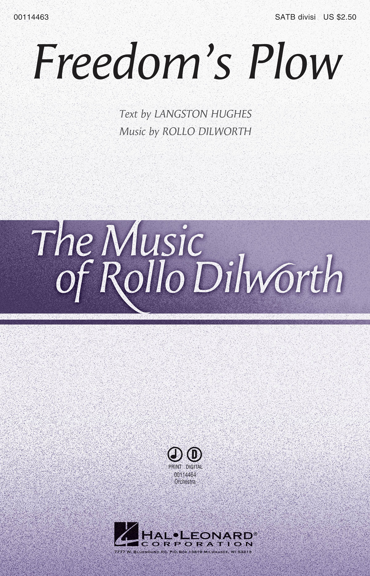 Langston Hughes Rollo Dilworth: Freedom's Plow: Mixed Choir a Cappella: Vocal