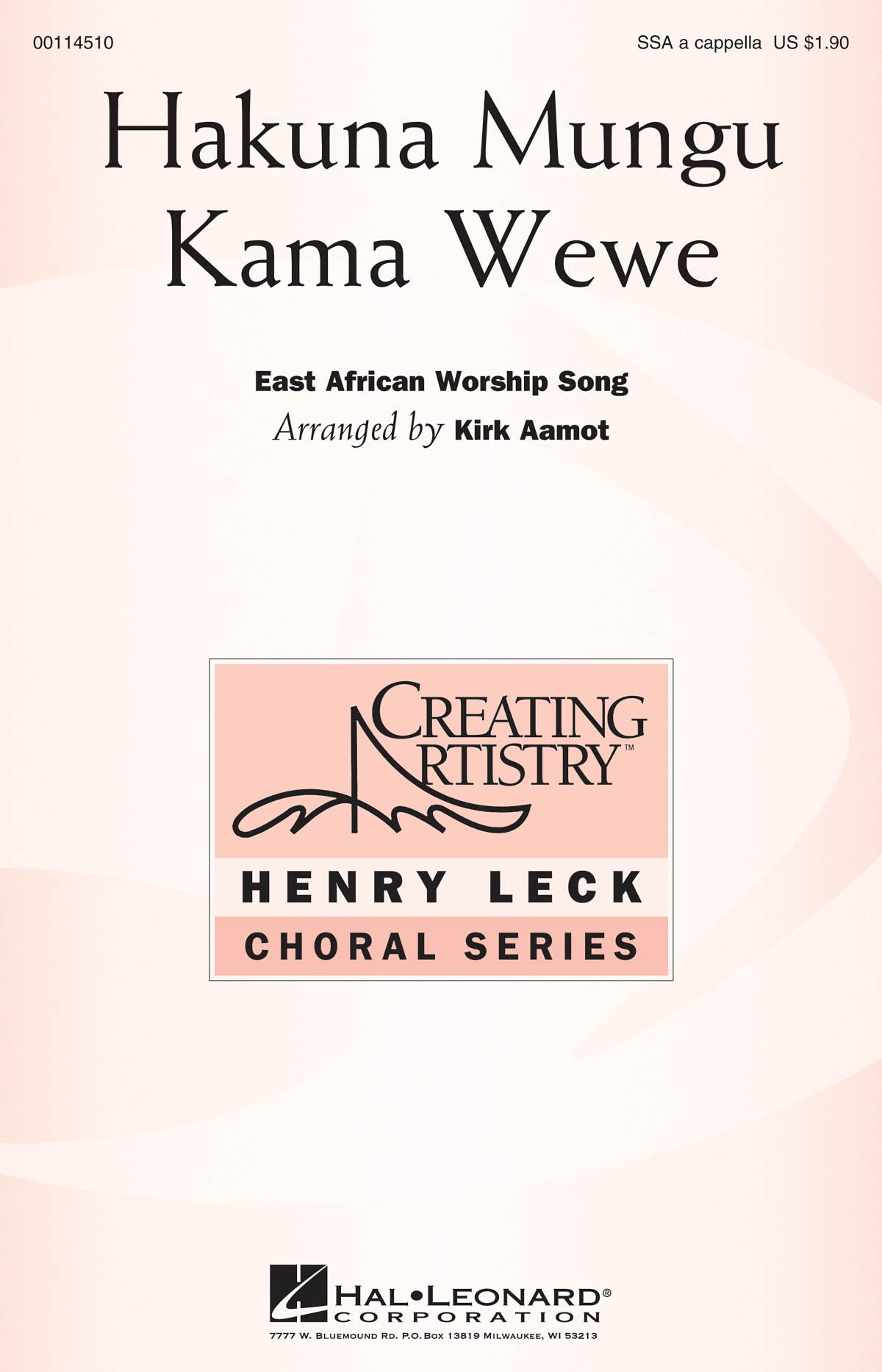 Hakuna Mungu Kama Wewe: Upper Voices a Cappella: Vocal Score