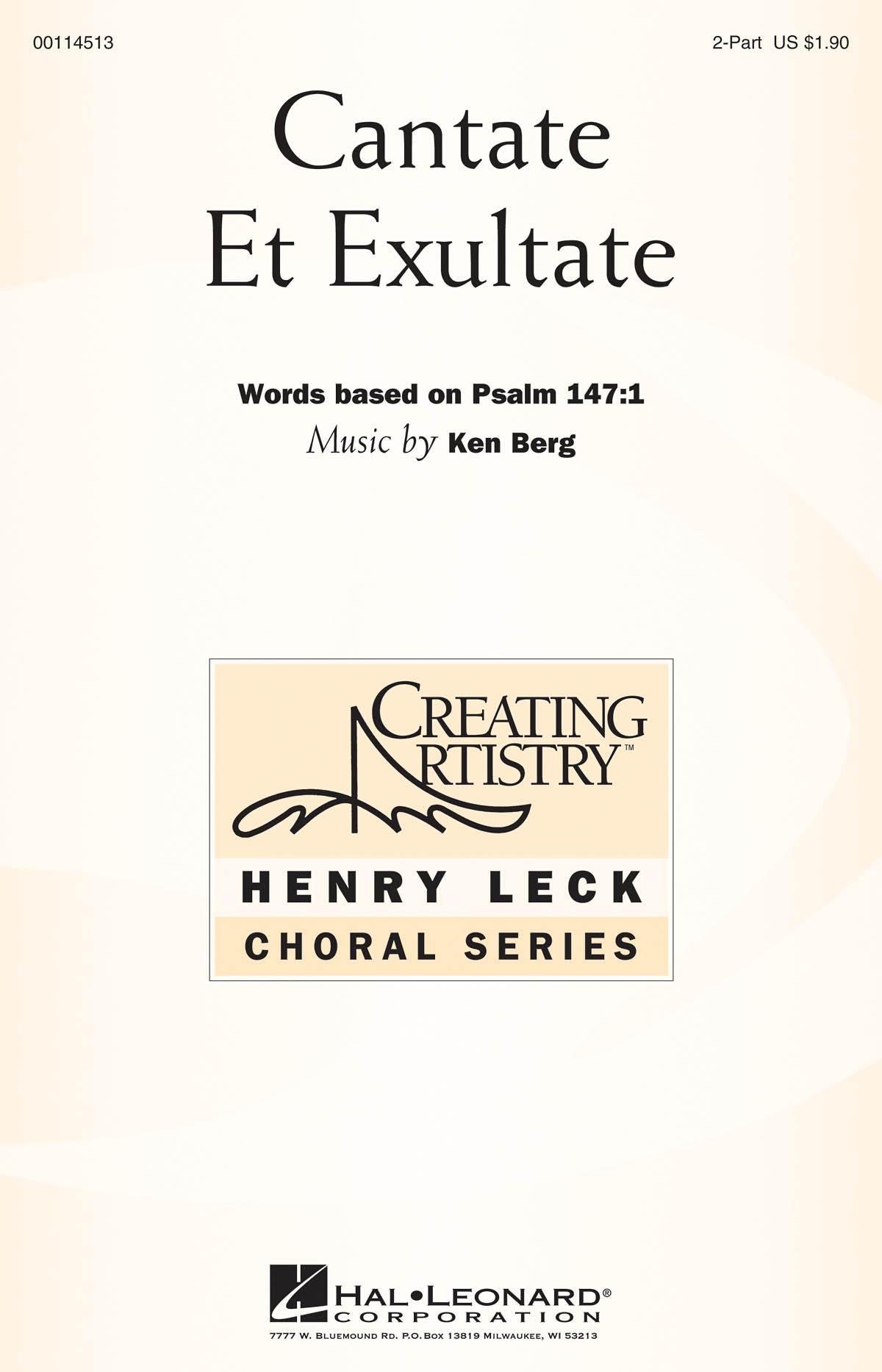 Ken Berg: Cantate et Exultate: Mixed Choir a Cappella: Vocal Score