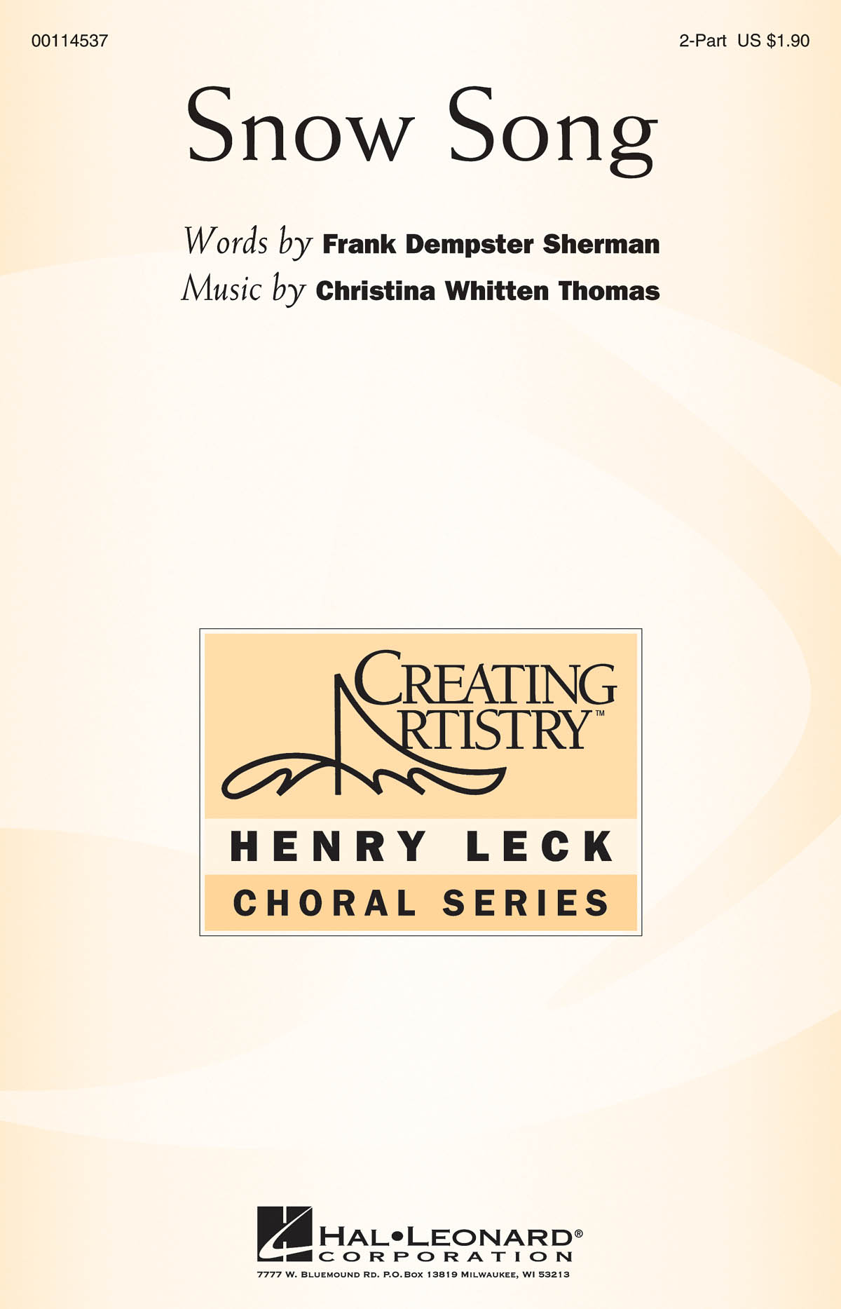 Christina Whitten Thomas: Snow Song: Mixed Choir a Cappella: Vocal Score