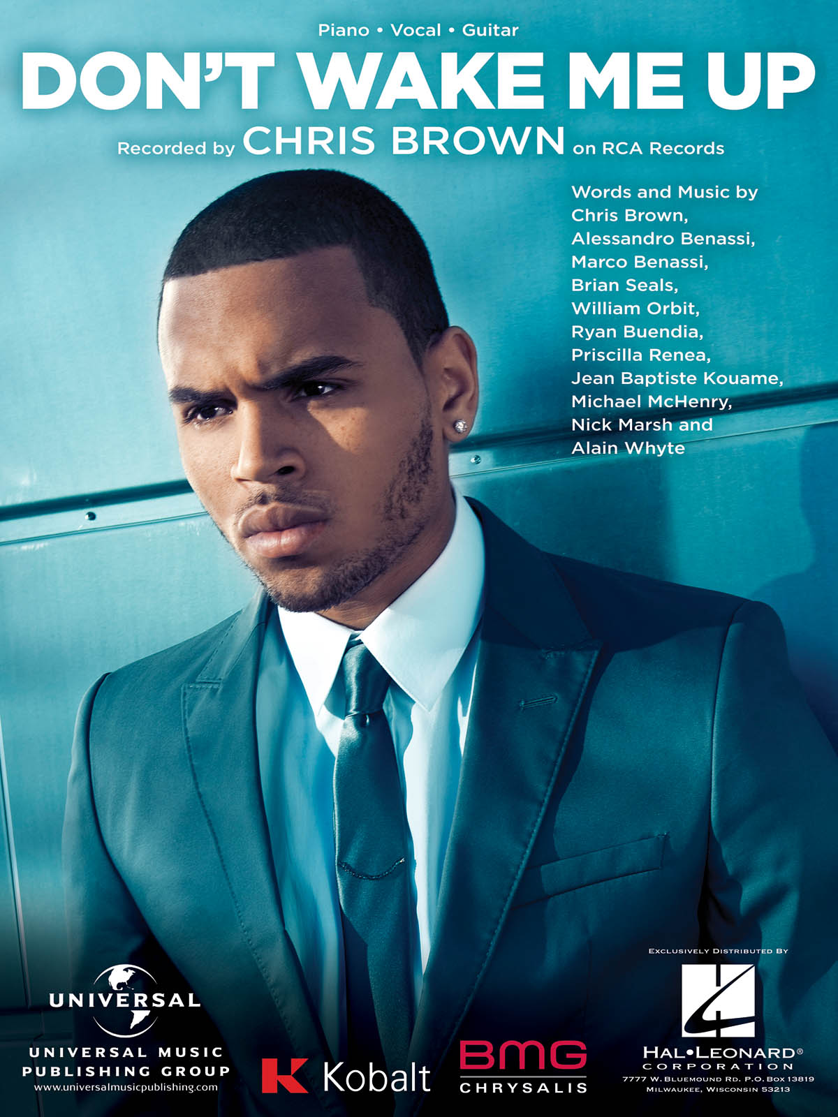 Chris Brown: Don't Wake Me Up: Piano  Vocal and Guitar: Mixed Songbook