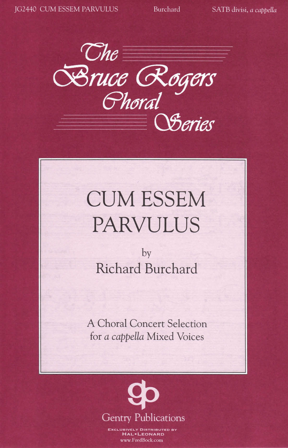 Richard Burchard: Cum Essem Parvulus: Mixed Choir a Cappella: Vocal Score