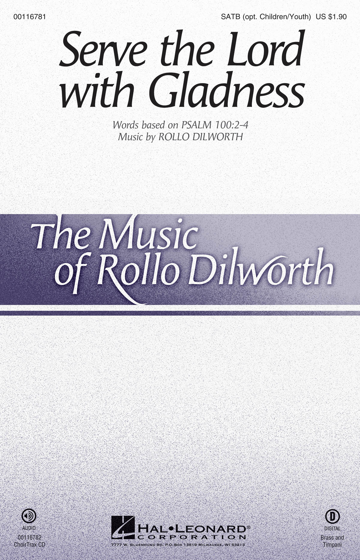 Rollo Dilworth: Serve the Lord with Gladness: Mixed Choir a Cappella: Vocal