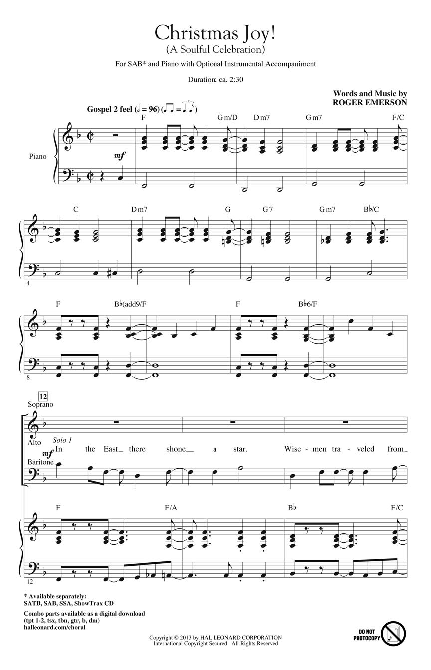 Roger Emerson: Christmas Joy!: Mixed Choir a Cappella: Vocal Score