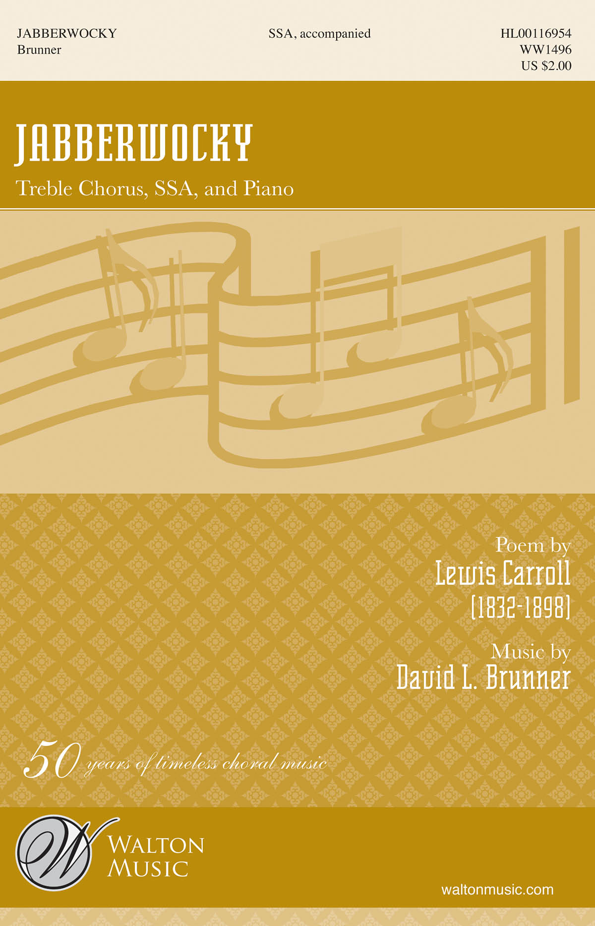 David L. Brunner Lewis Carroll: Jabberwocky: Upper Voices a Cappella: Vocal