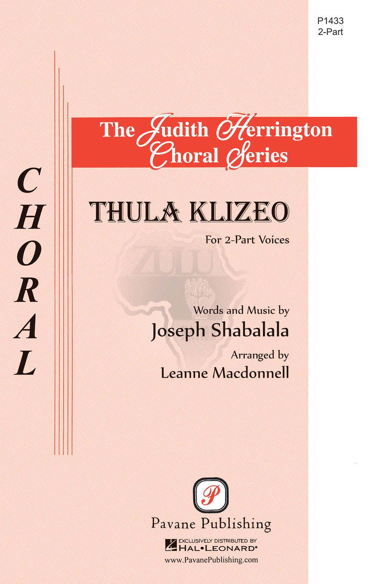 Joseph Shabalala: Thula Klizeo: Mixed Choir a Cappella: Vocal Score