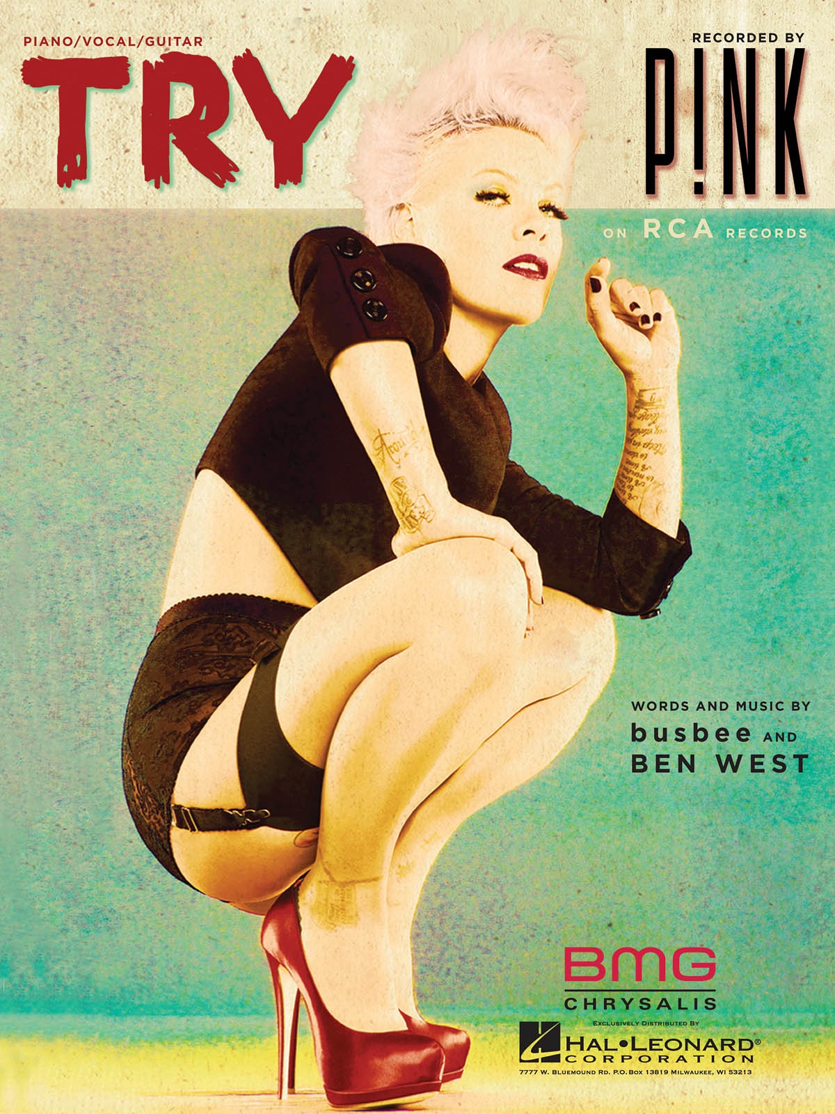 Pink: Try: Piano  Vocal and Guitar: Mixed Songbook