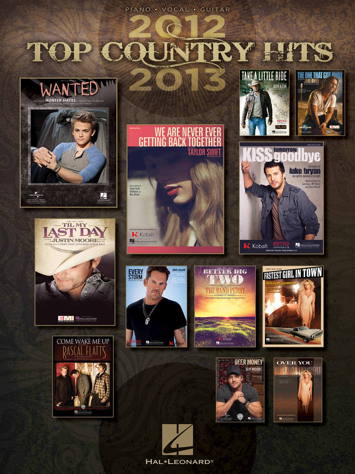 Top Country Hits of 2012-2013: Piano  Vocal and Guitar: Mixed Songbook