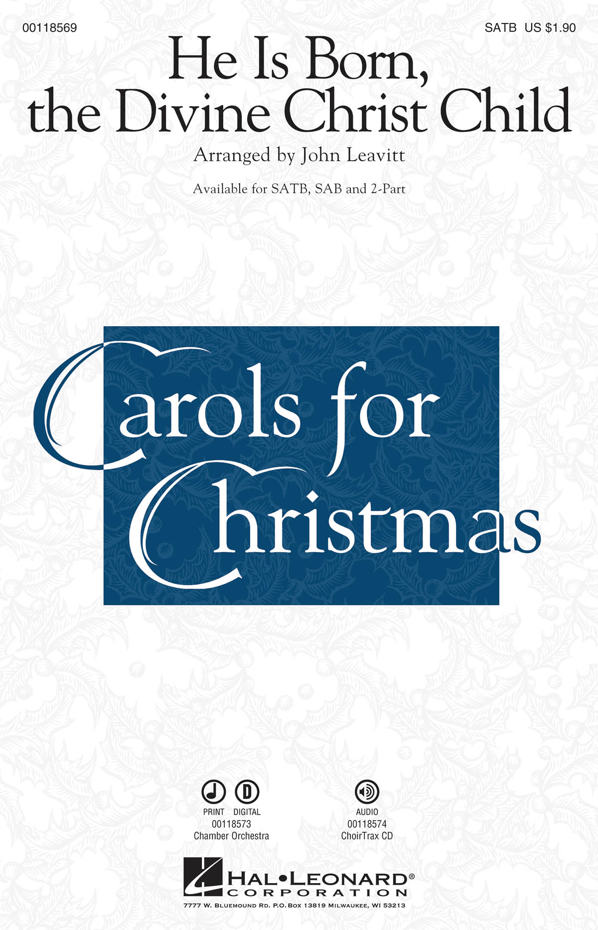 Traditional: He Is Born  the Divine Christ Child: Mixed Choir a Cappella: Vocal
