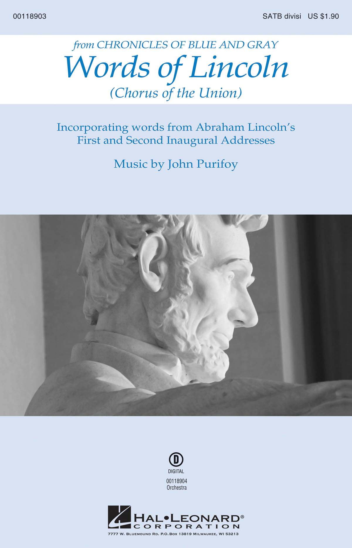 John Purifoy: Words of Lincoln: Mixed Choir a Cappella: Vocal Score