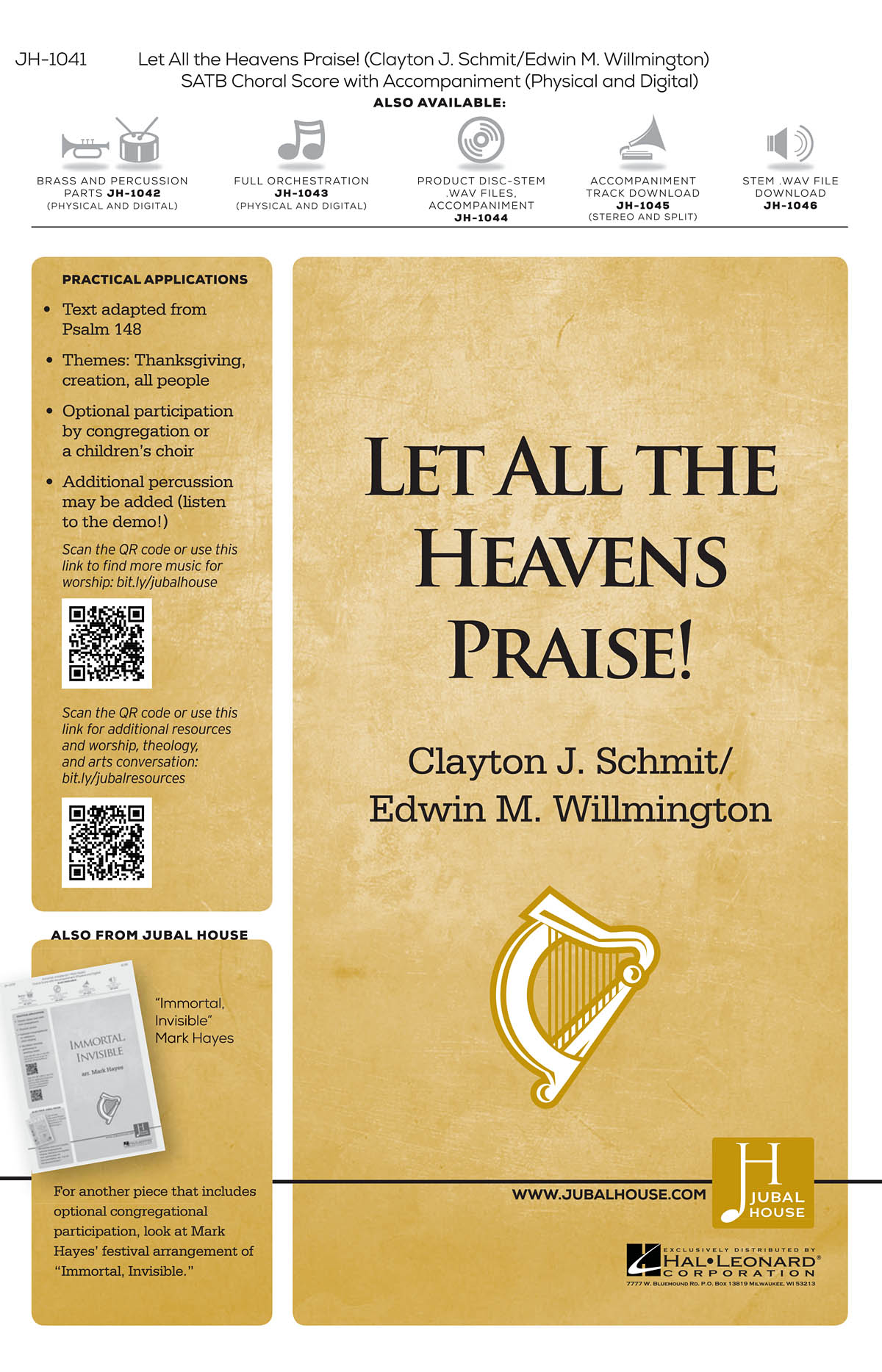 Clayton J. Schmit Edwin M. Willmington: Let All the Heavens Praise!: Mixed Choir