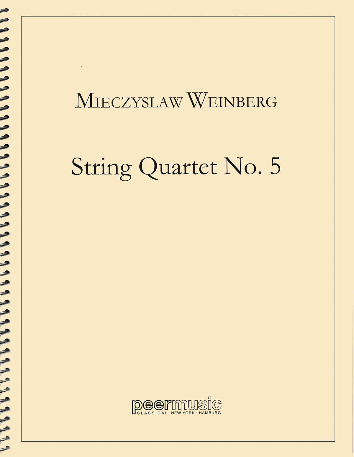 Mieczyslaw Weinberg: String Quartet No. 5: String Quartet: Score