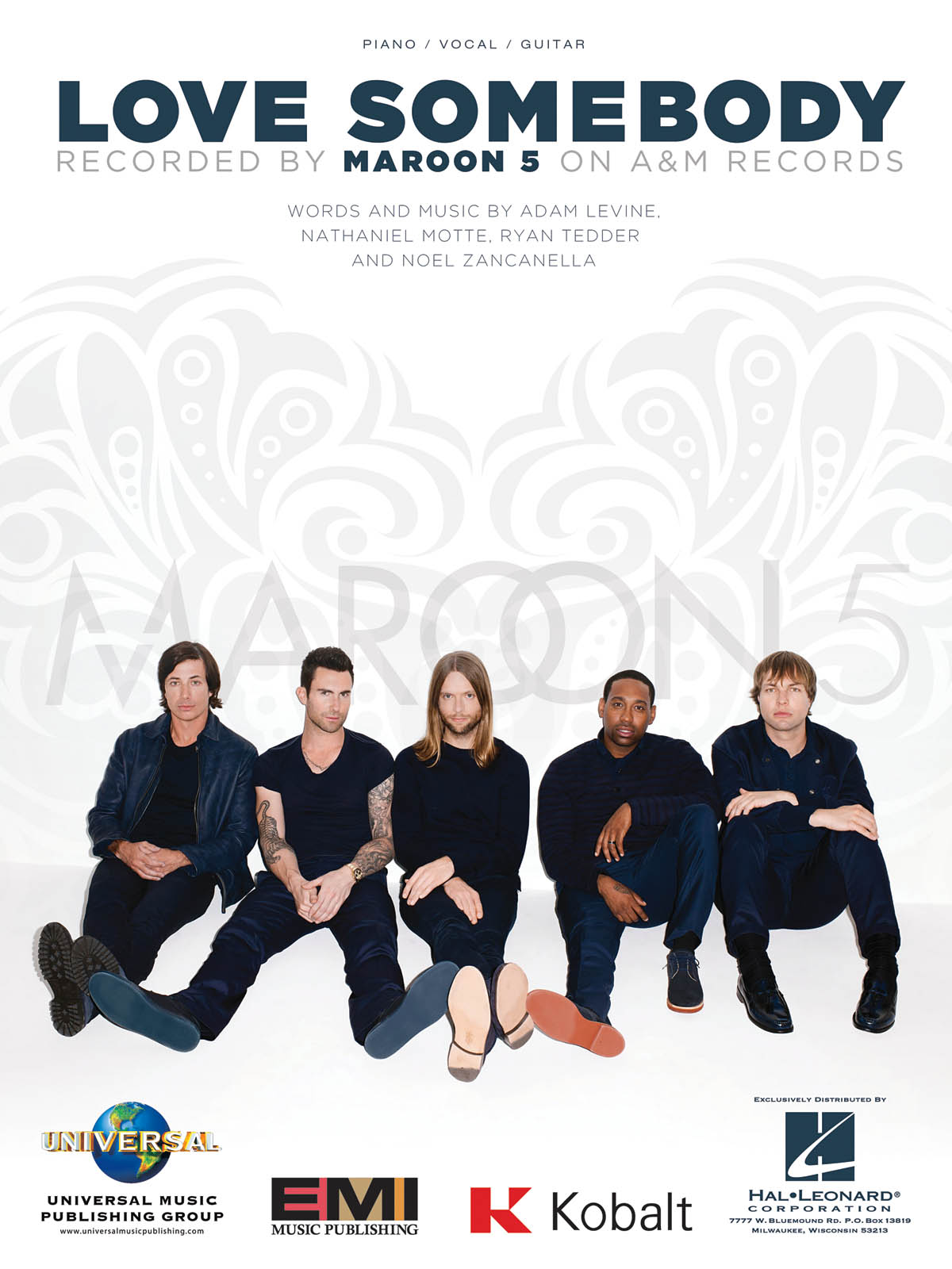 Maroon 5: Love Somebody: Piano  Vocal and Guitar: Mixed Songbook