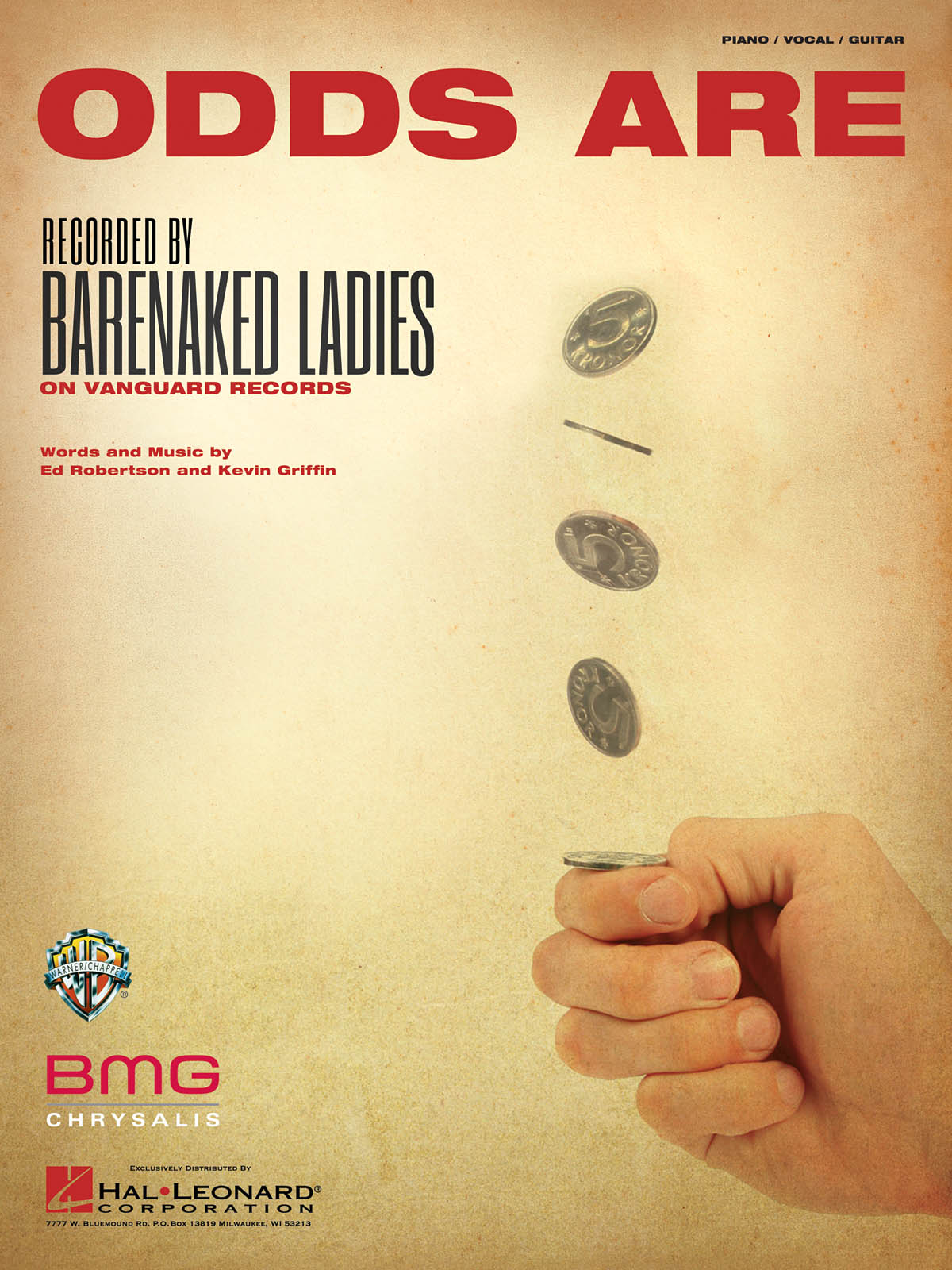 Barenaked Ladies: Odds Are: Piano  Vocal and Guitar: Single Sheet