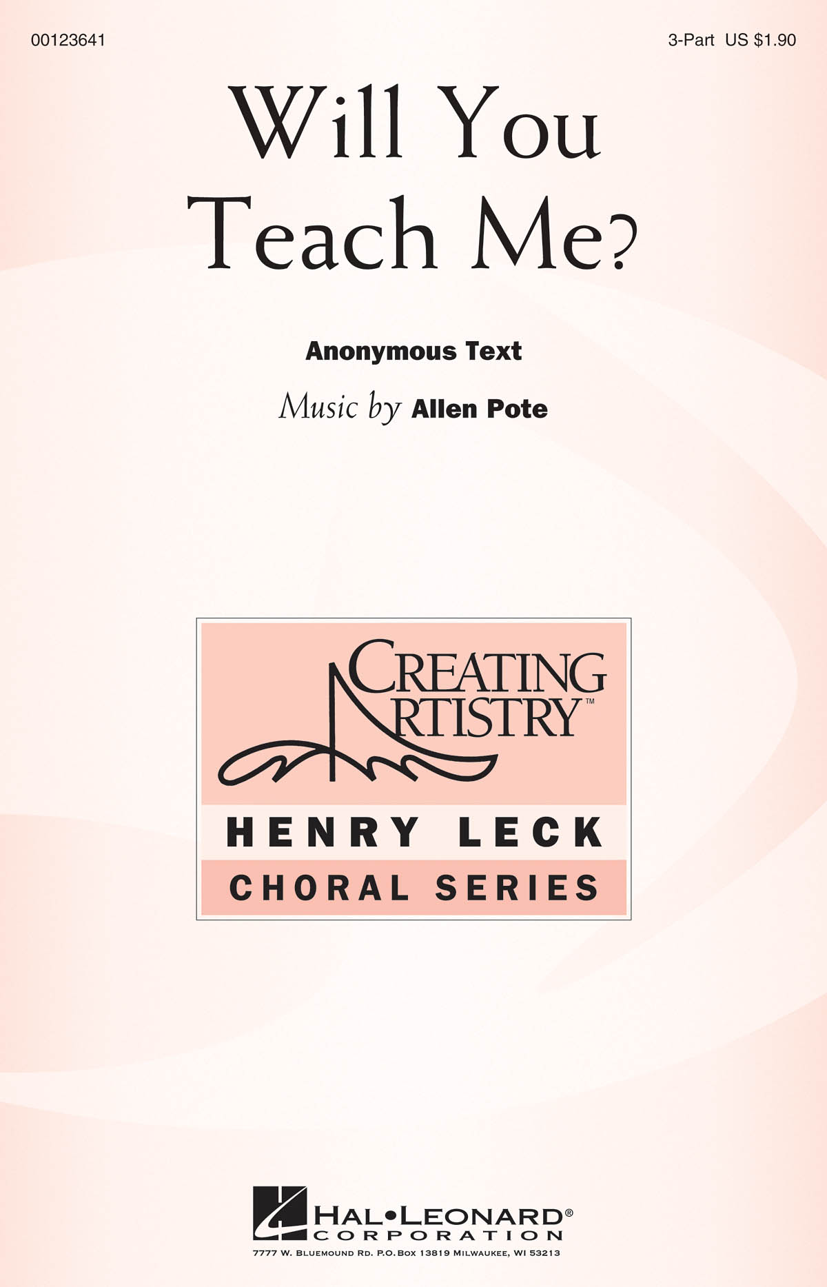 Allen Pote: Will You Teach Me?: Mixed Choir a Cappella: Vocal Score