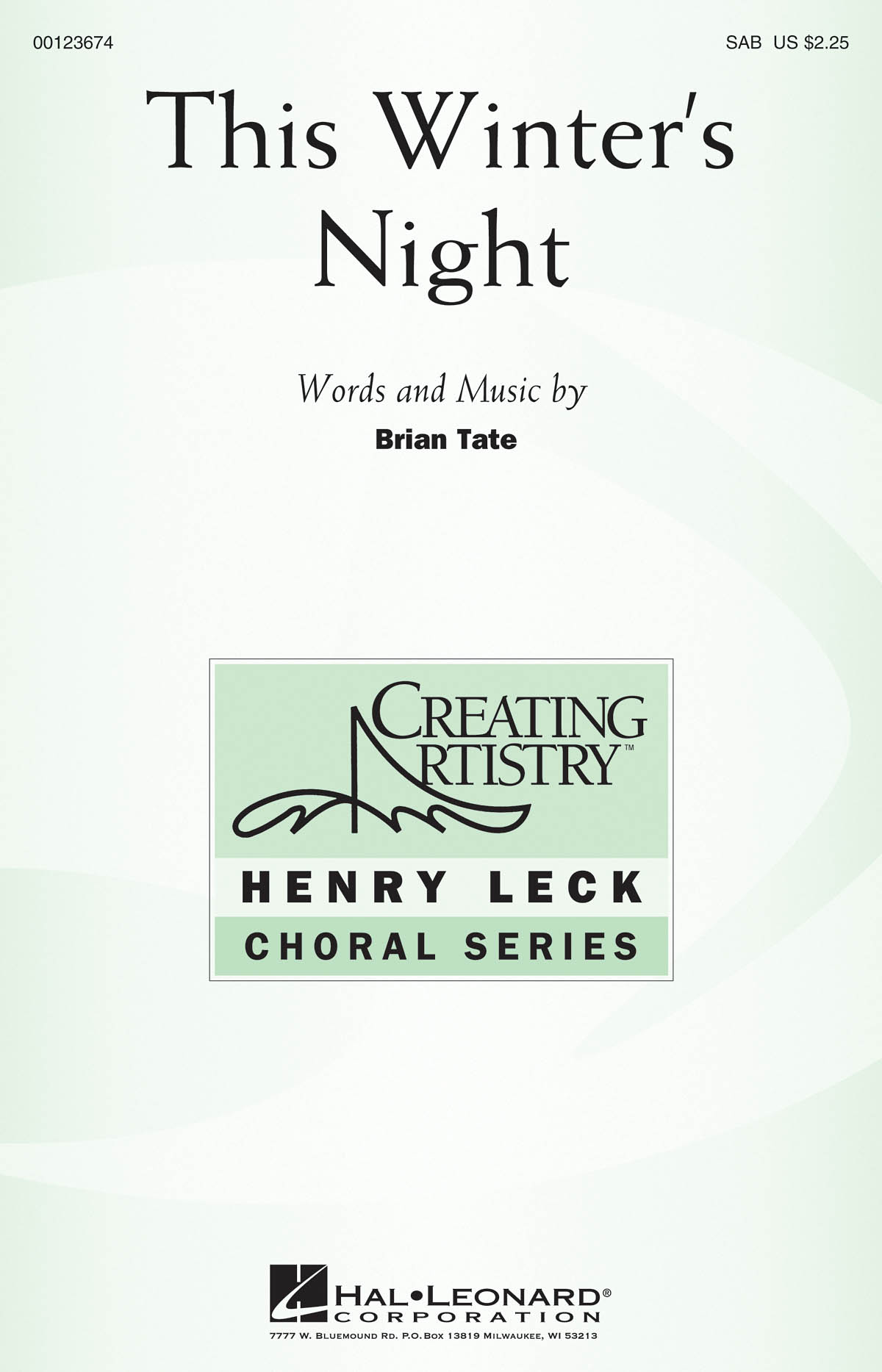 Brian Tate: This Winter's Night: Mixed Choir a Cappella: Vocal Score
