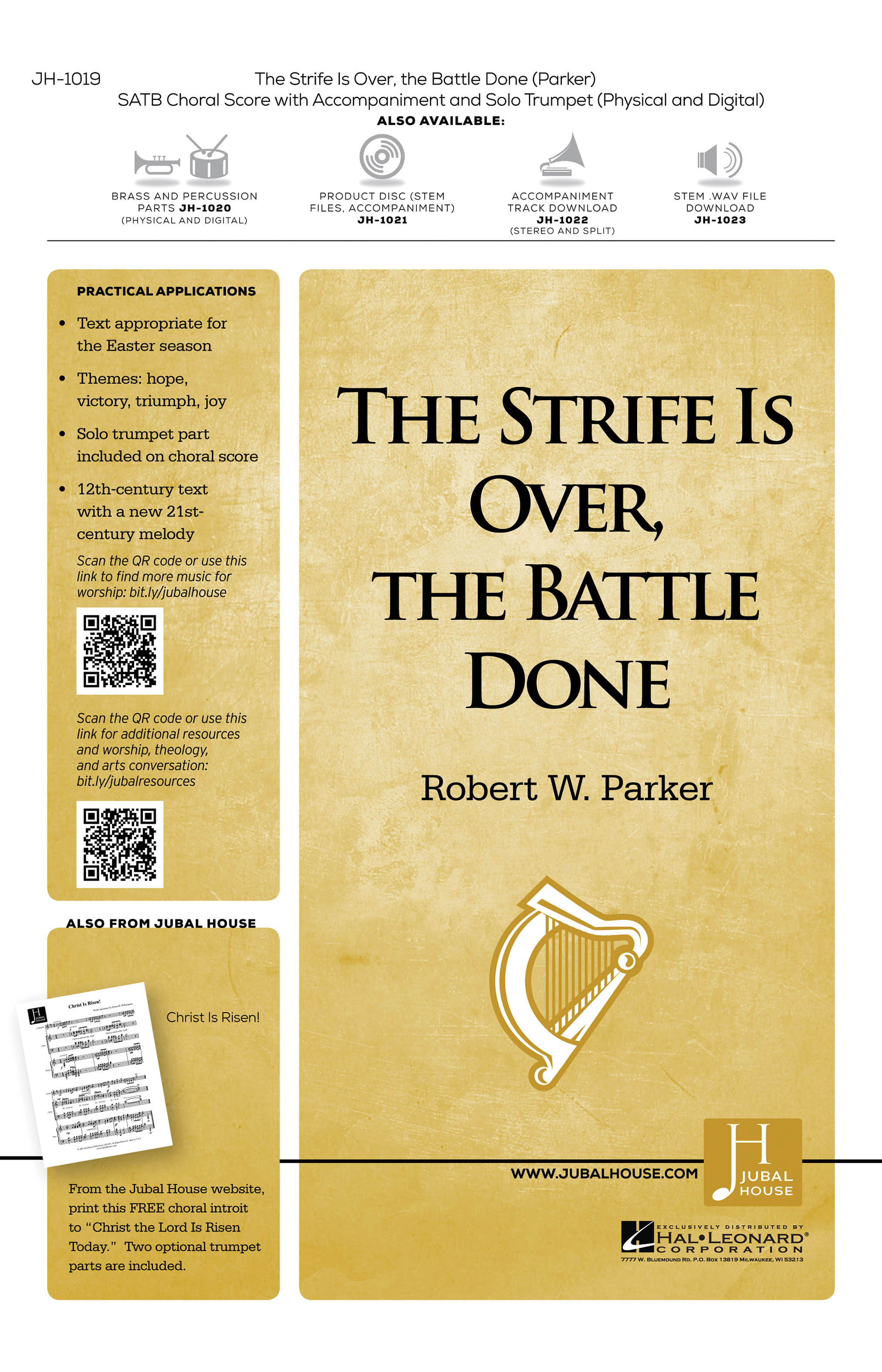 Robert W. Parker: The Strife Is Over  the Battle Done: Mixed Choir a Cappella: