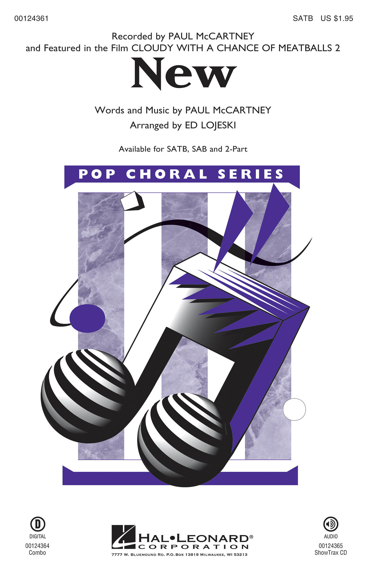 Paul McCartney: New: Mixed Choir a Cappella: Vocal Score