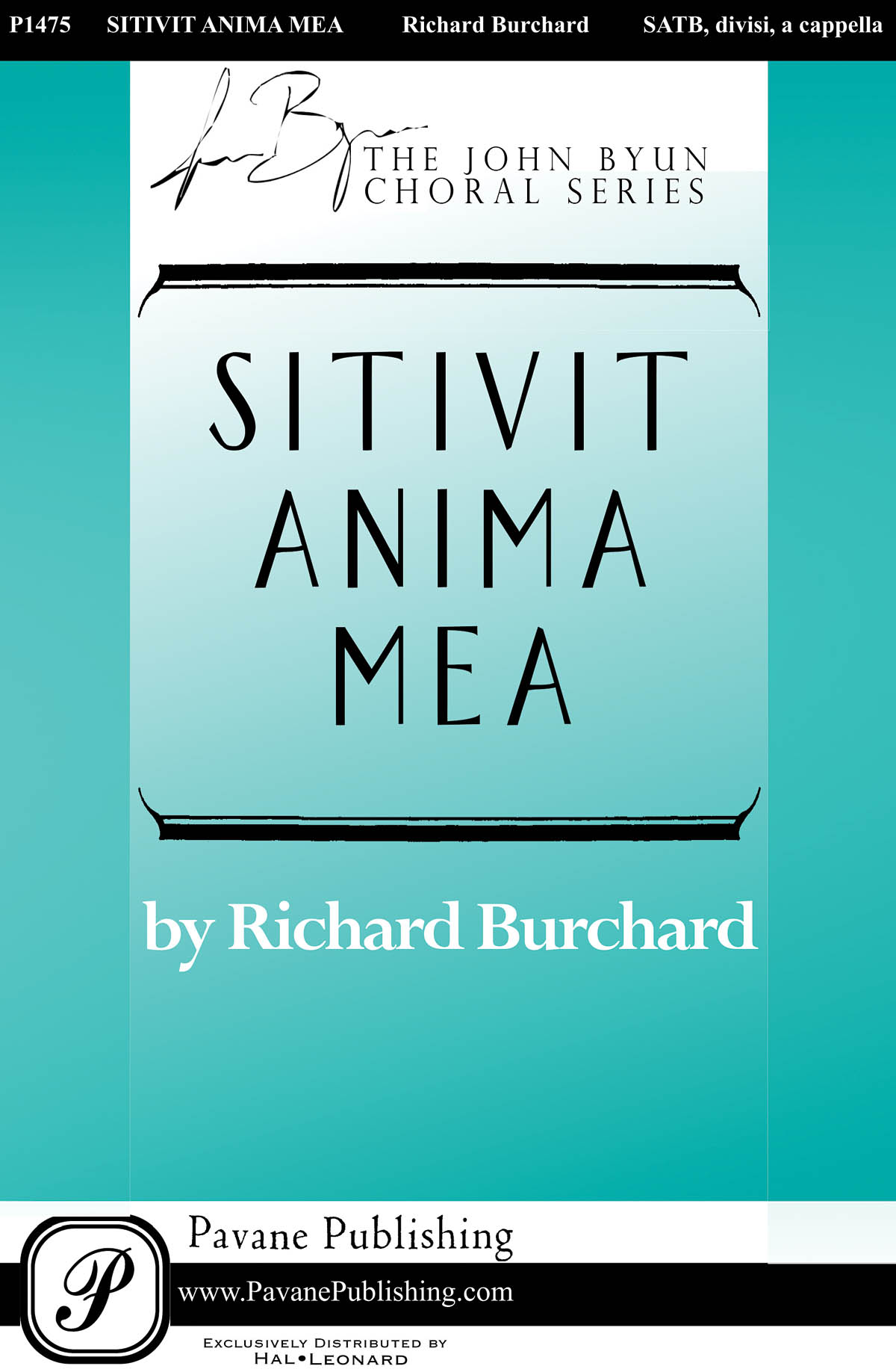 Richard Burchard: Sitivit anima mea: Mixed Choir a Cappella: Vocal Score