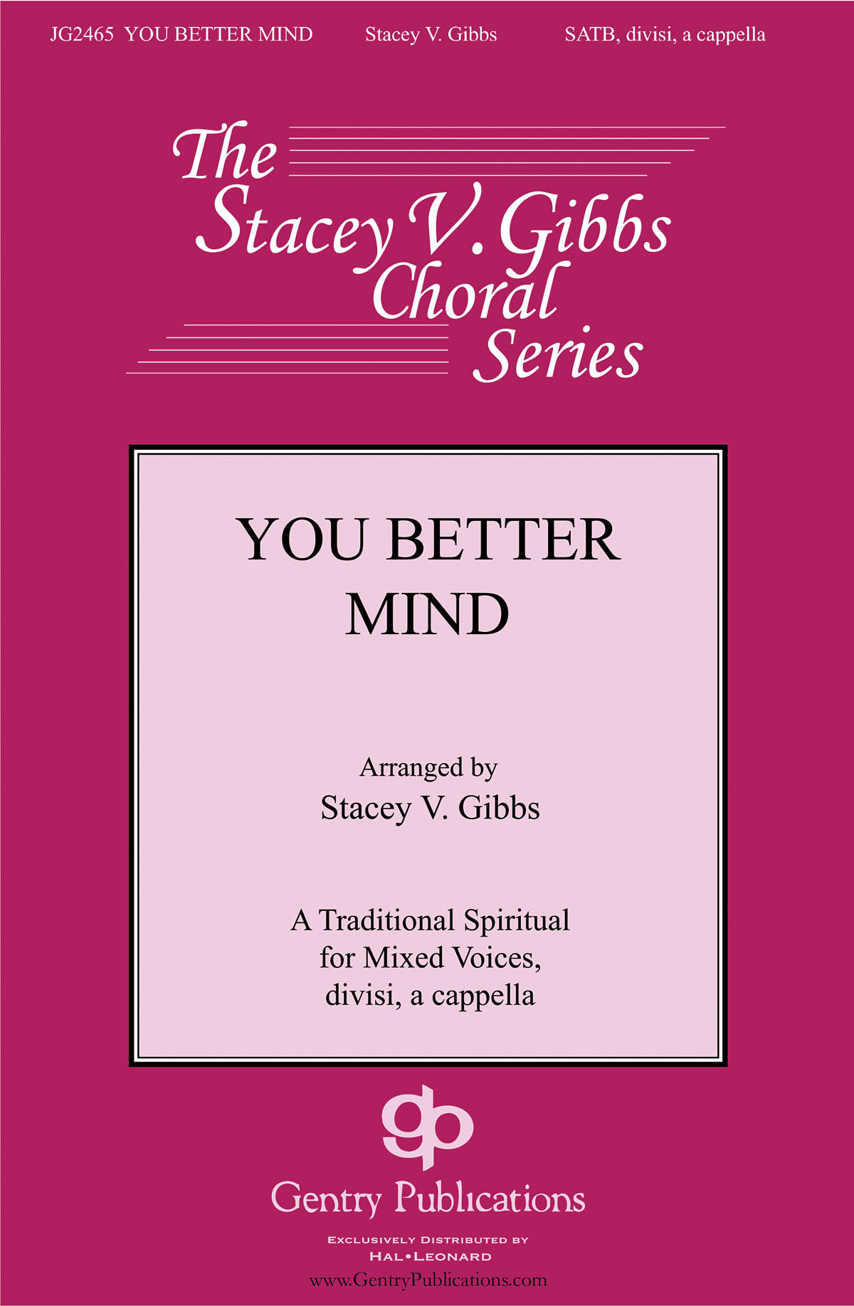 You Better Mind: Mixed Choir a Cappella: Vocal Score