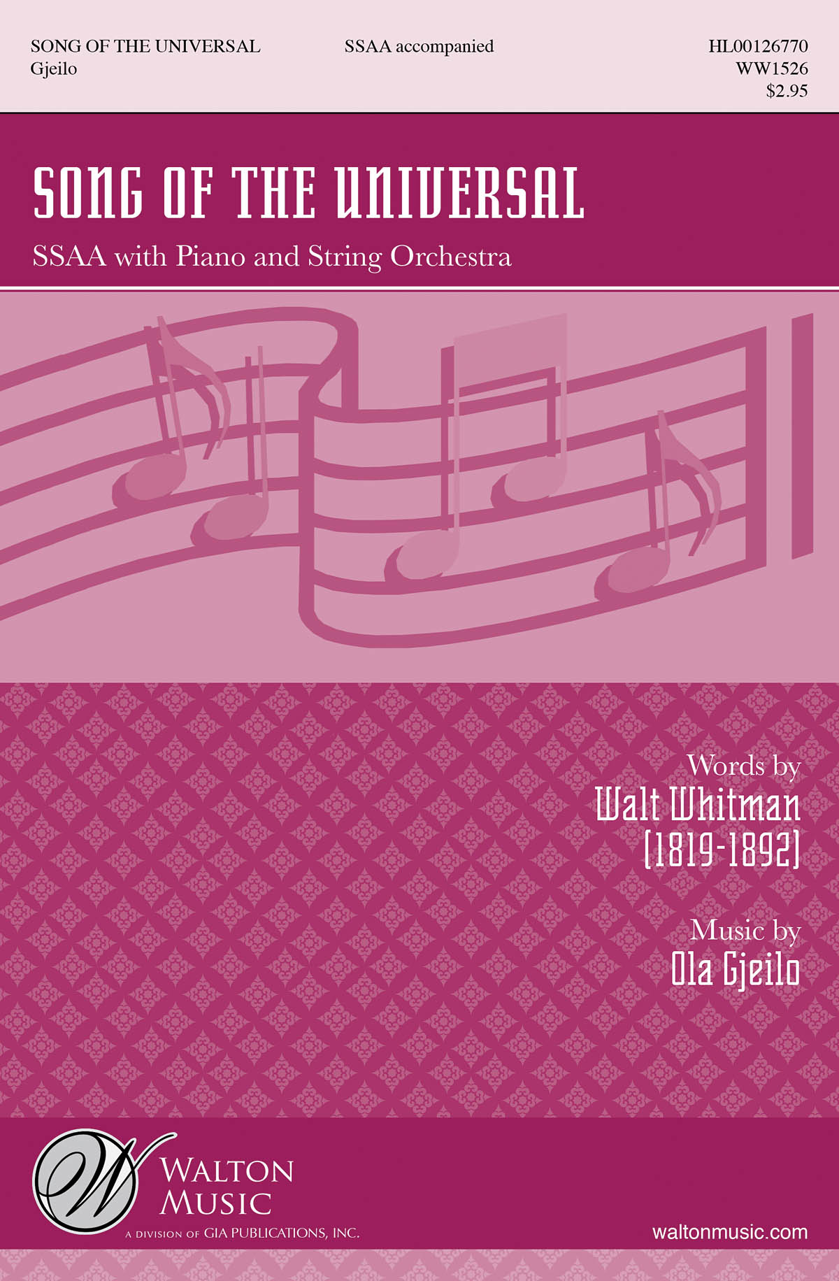 Ola Gjeilo: Song of the Universal: Upper Voices a Cappella: Vocal Score