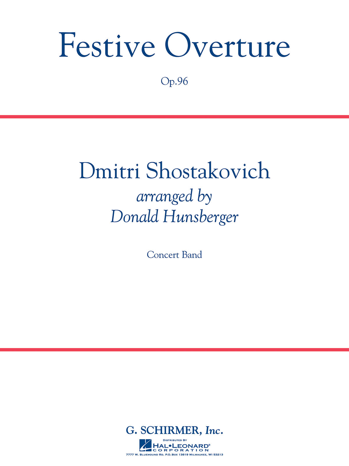 Dimitri Shostakovich: Festive Overture op. 96: Concert Band