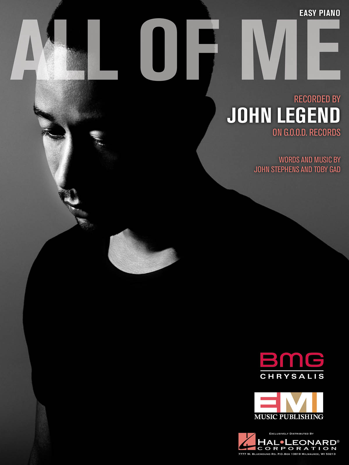 John Legend: All of Me: Easy Piano: Single Sheet
