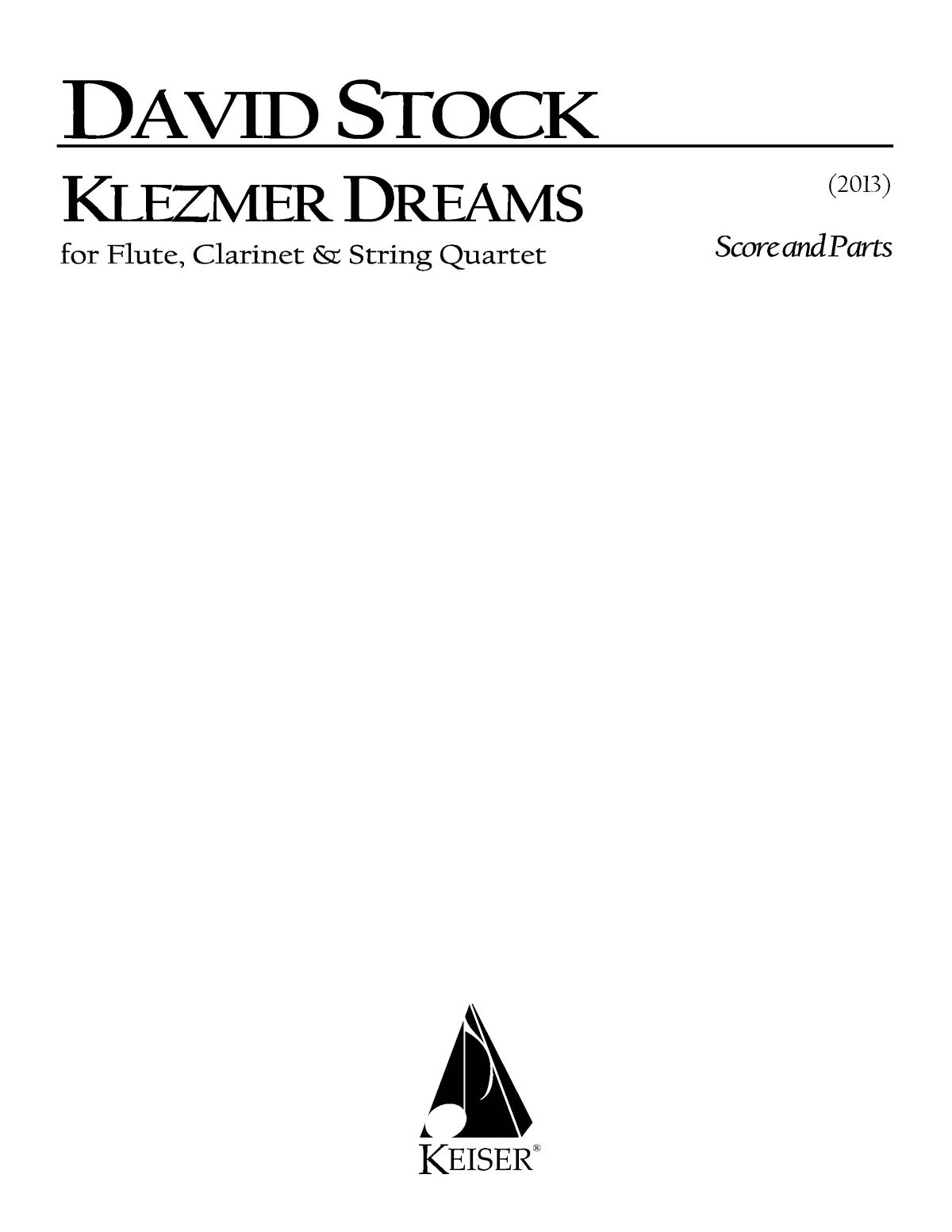 Klezmer Dreams: Chamber Ensemble: Score